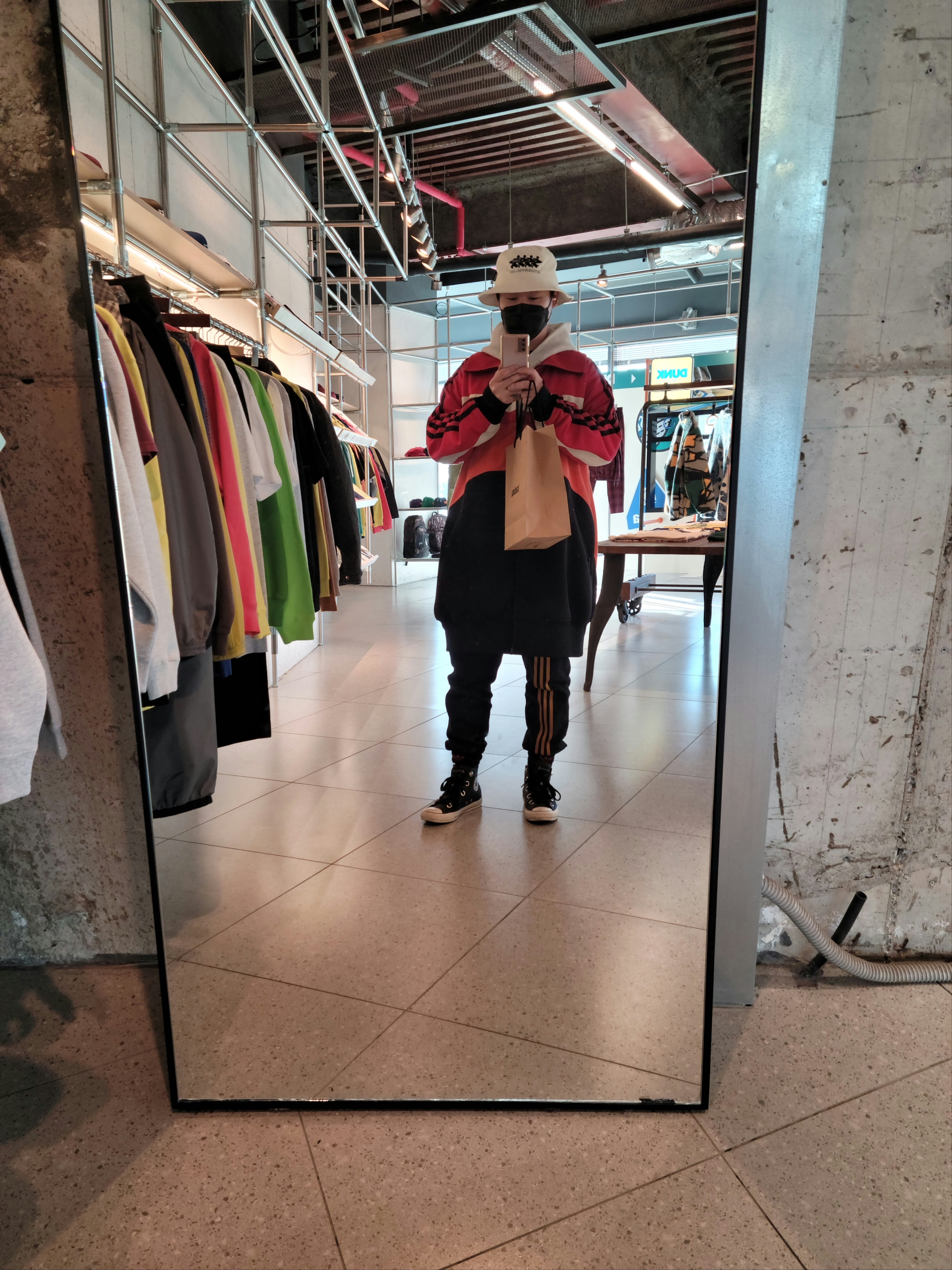 Converse x Mastermind All Star 100 Hi, Essentials 3D Silicon Applique Pullover Hoodie Heather Oatmeal/Dark Heather Oatmeal - 20FW 착용 스타일