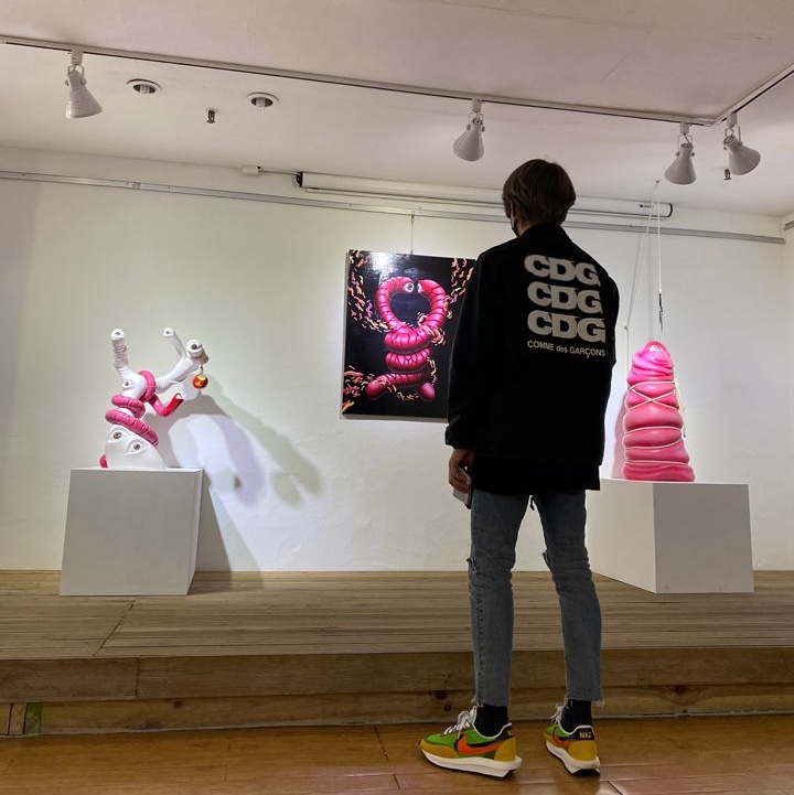 Nike x Sacai LDWaffle Green Multi 착용 스타일