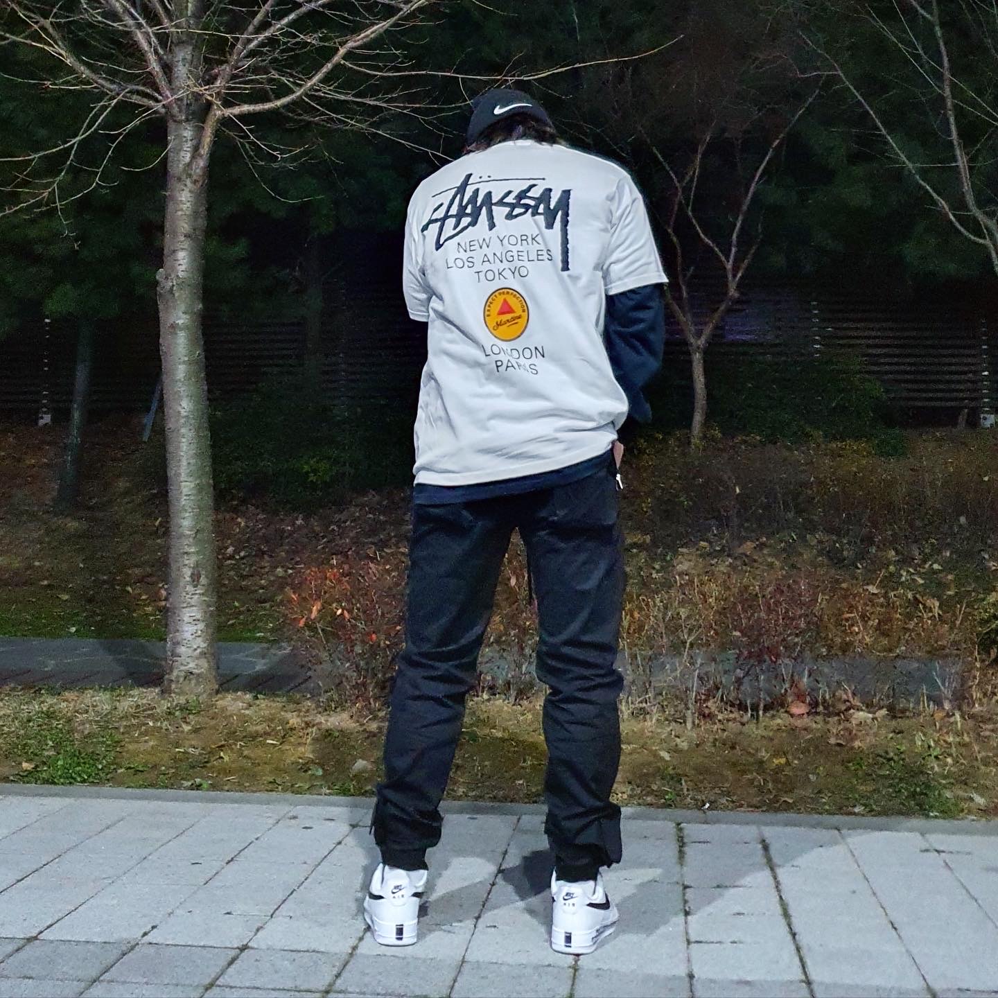Nike x Stussy Cuff Beanie Black, Stussy x Martine Rose 40 WT T-Shirt 착용 스타일 - 3