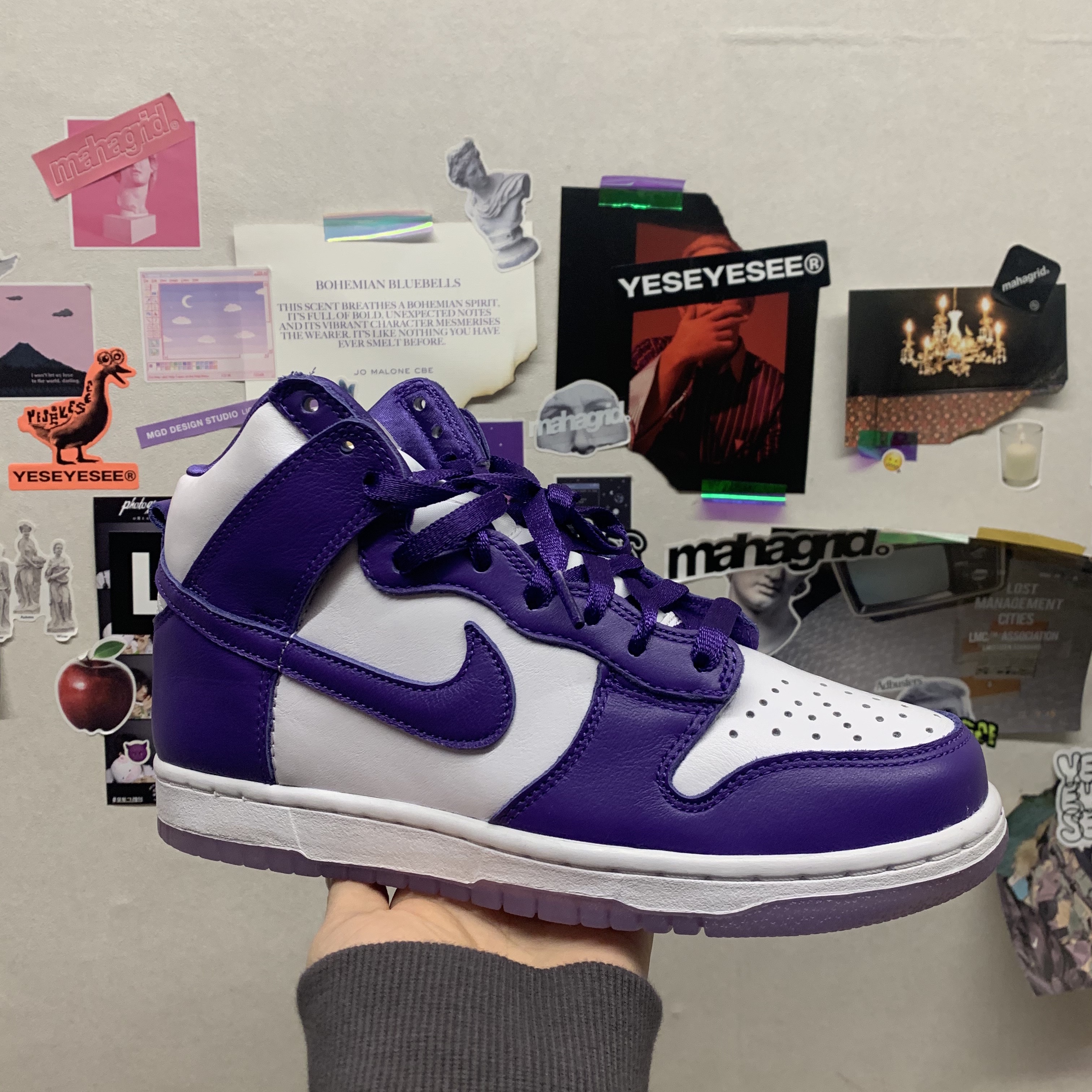 (W) Nike Dunk High SP Varsity Purple 착용 스타일
