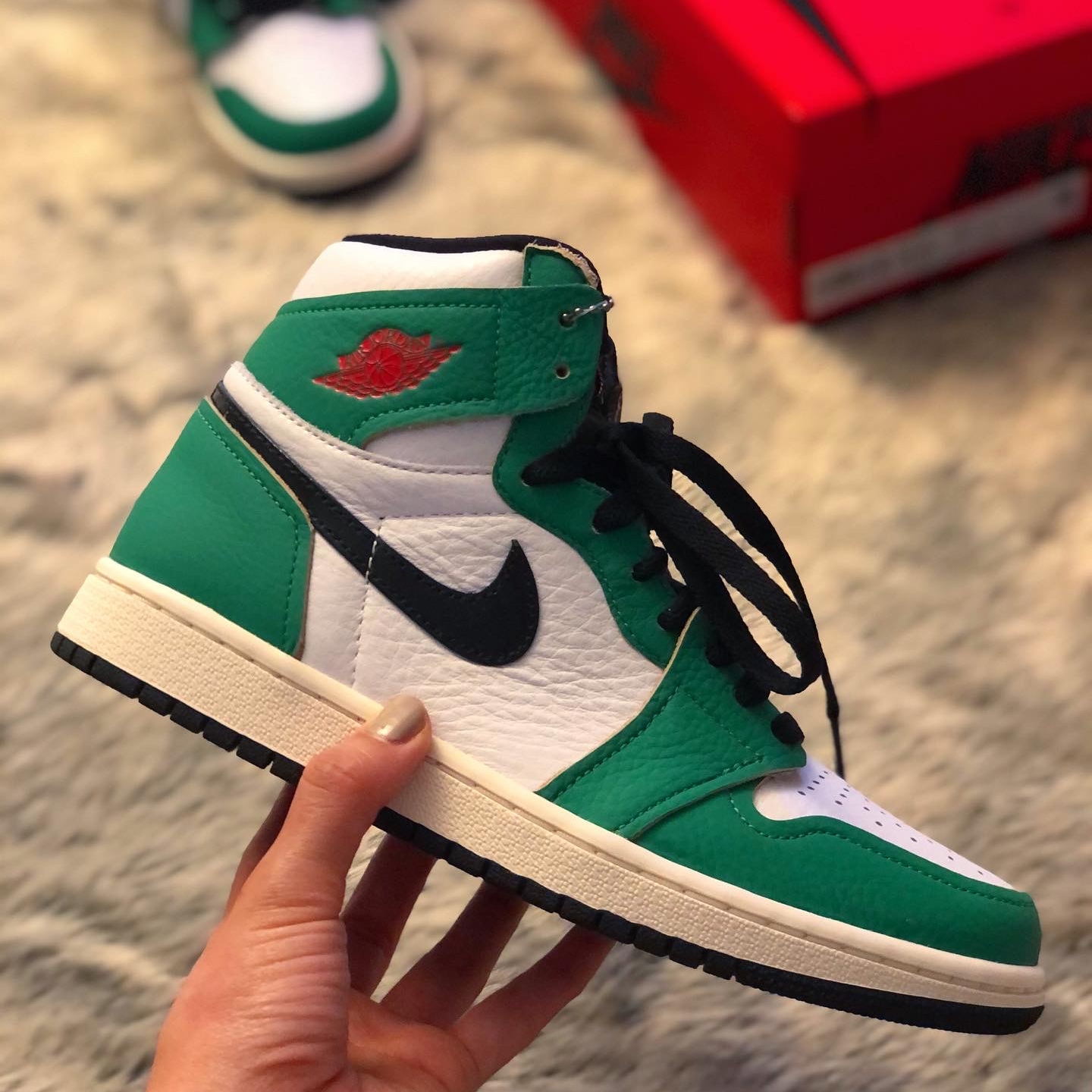 (W) Jordan 1 Retro High OG Lucky Green 착용 스타일