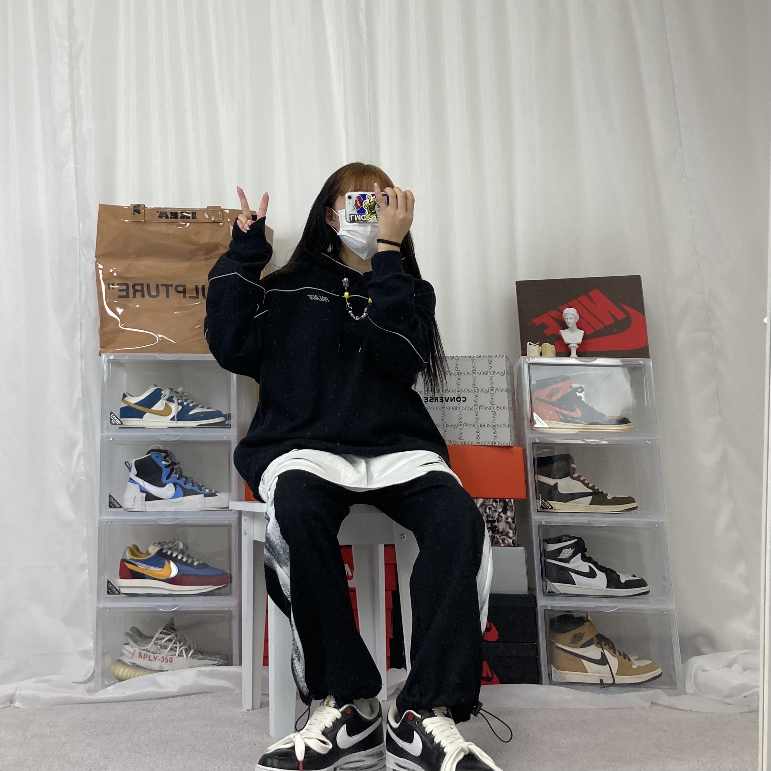 Nike x Kasina Dunk Low 80's Bus, Nike x Sacai LDWaffle Blue Multi 착용 스타일 - 1