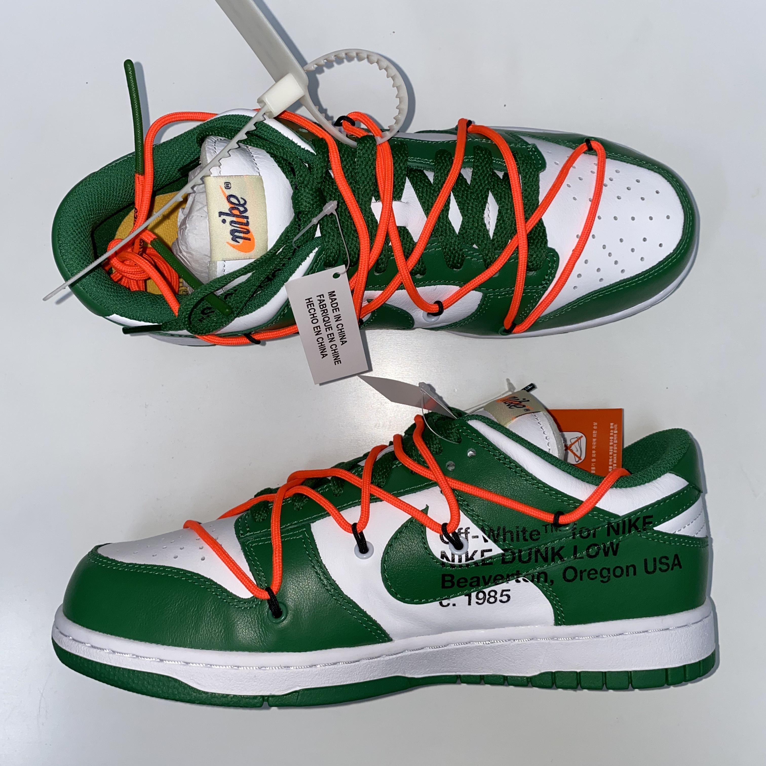 Nike x Off-White Dunk Low Pine Green 착용 스타일 - 3