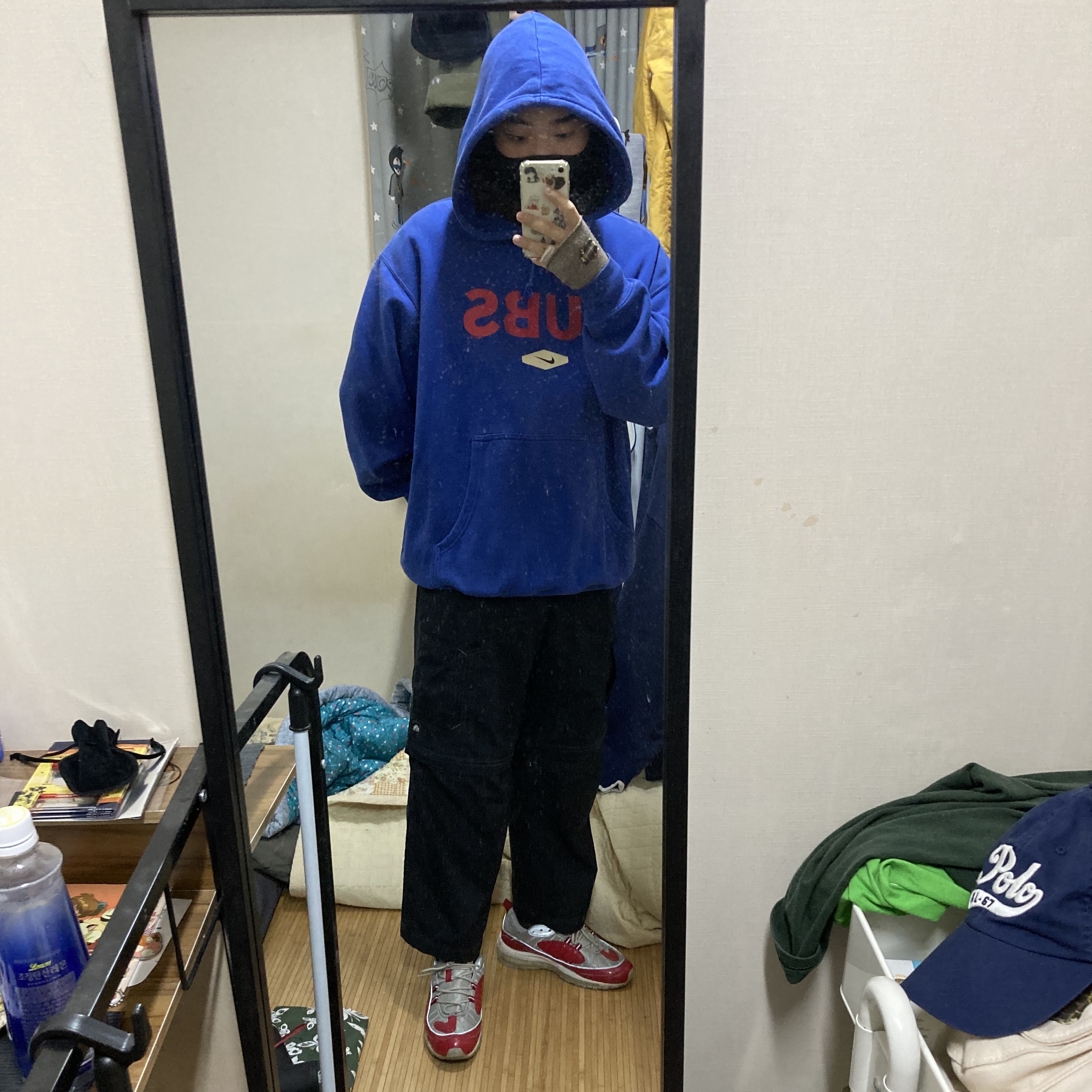 Nike x Supreme Air Max 98 Varsity Red 착용 스타일