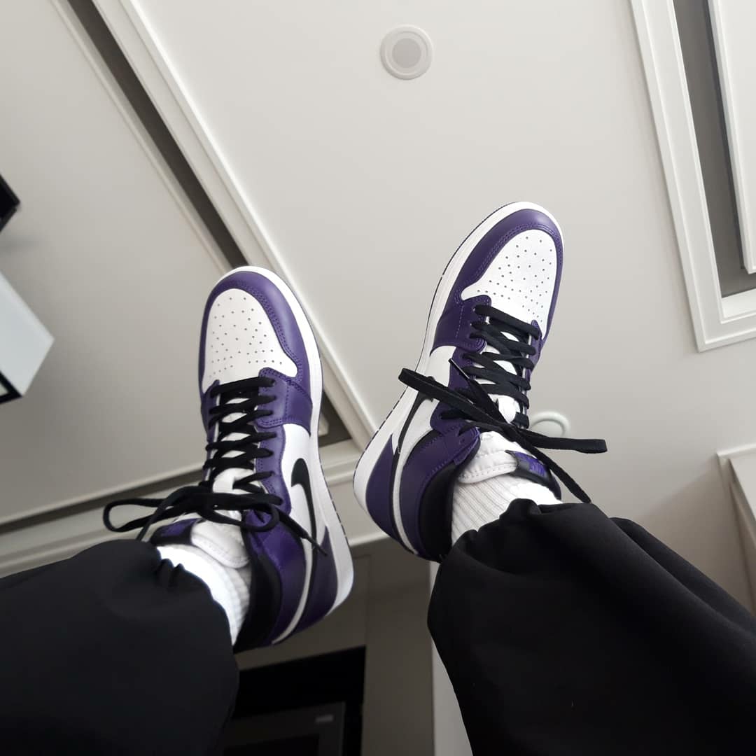 Jordan 1 Retro High OG Court Purple 2020 착용 스타일 - 2