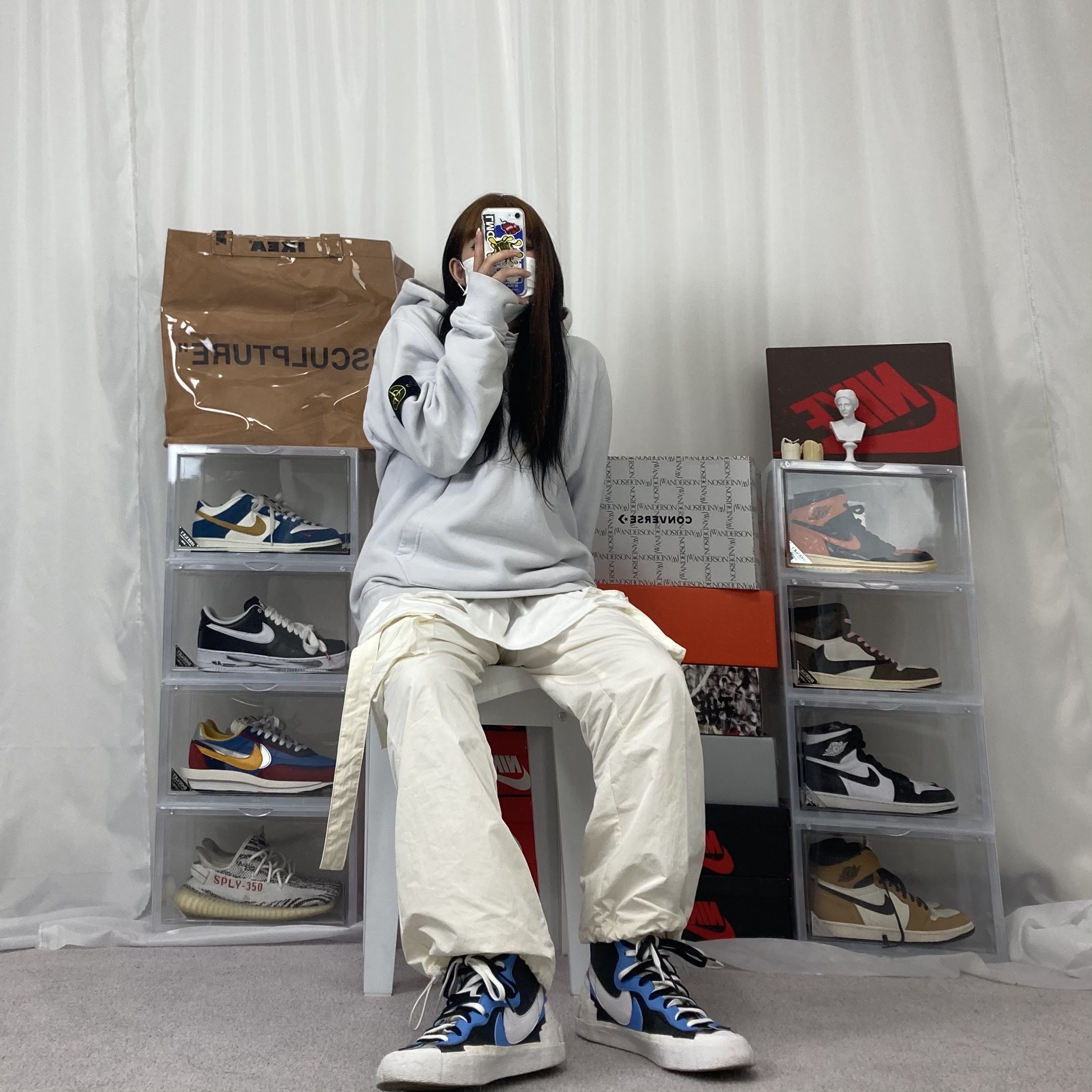 Nike x Kasina Dunk Low 80's Bus, Nike x Sacai LDWaffle Blue Multi 착용 스타일 - 2