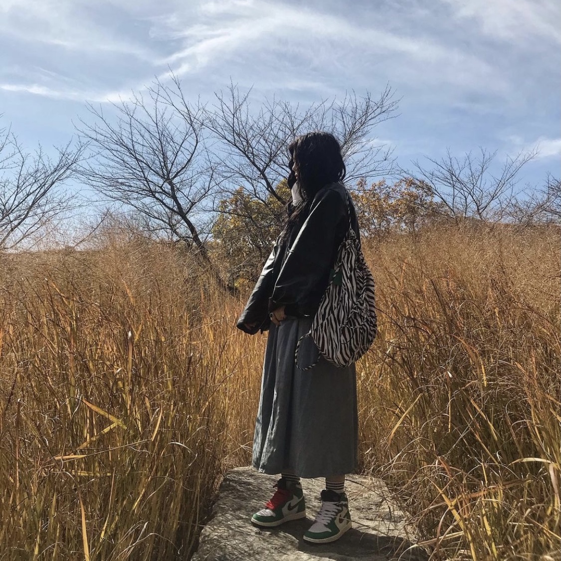 (W) Jordan 1 Retro High OG Lucky Green 착용 스타일 - 2