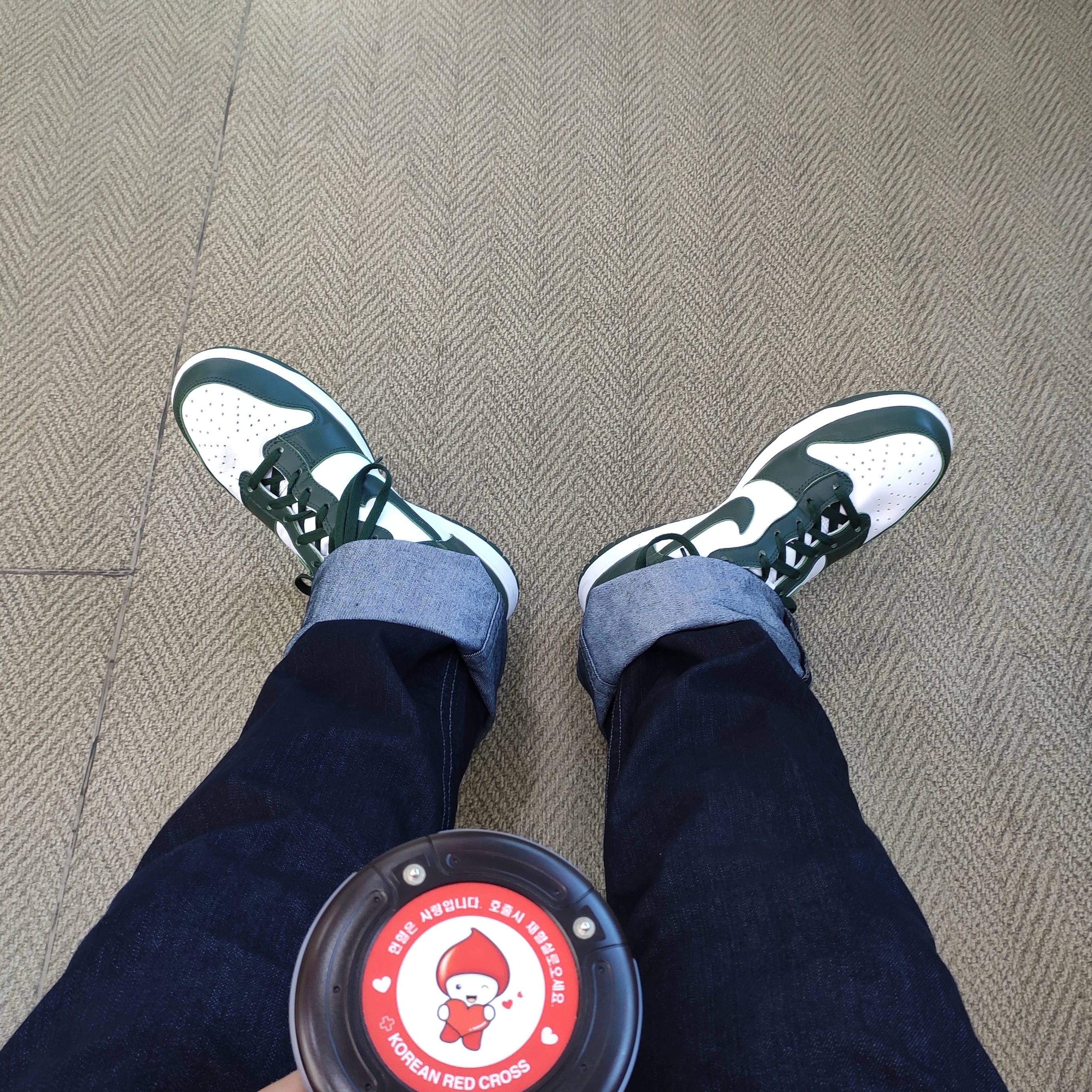 Nike Dunk High SP Spartan Green 착용 스타일 - 1