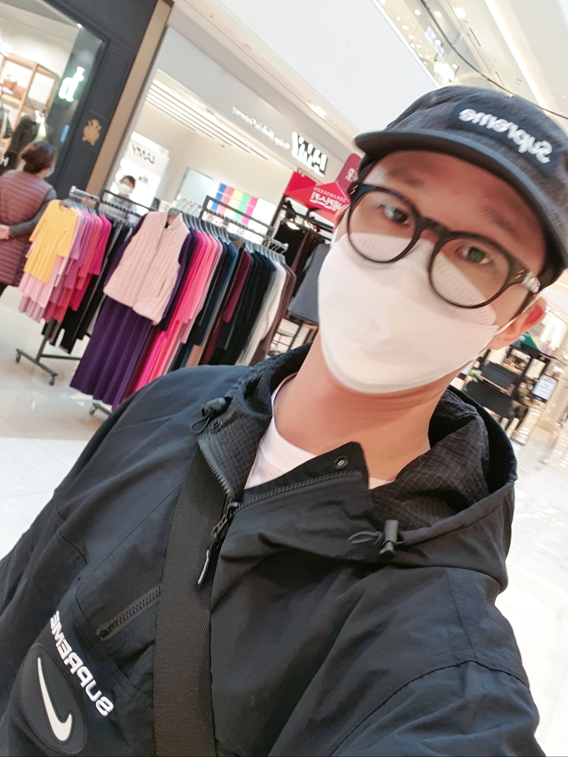 Supreme x Nike Jewel Reversible Ripstop Anorak Black - 20FW 착용 스타일