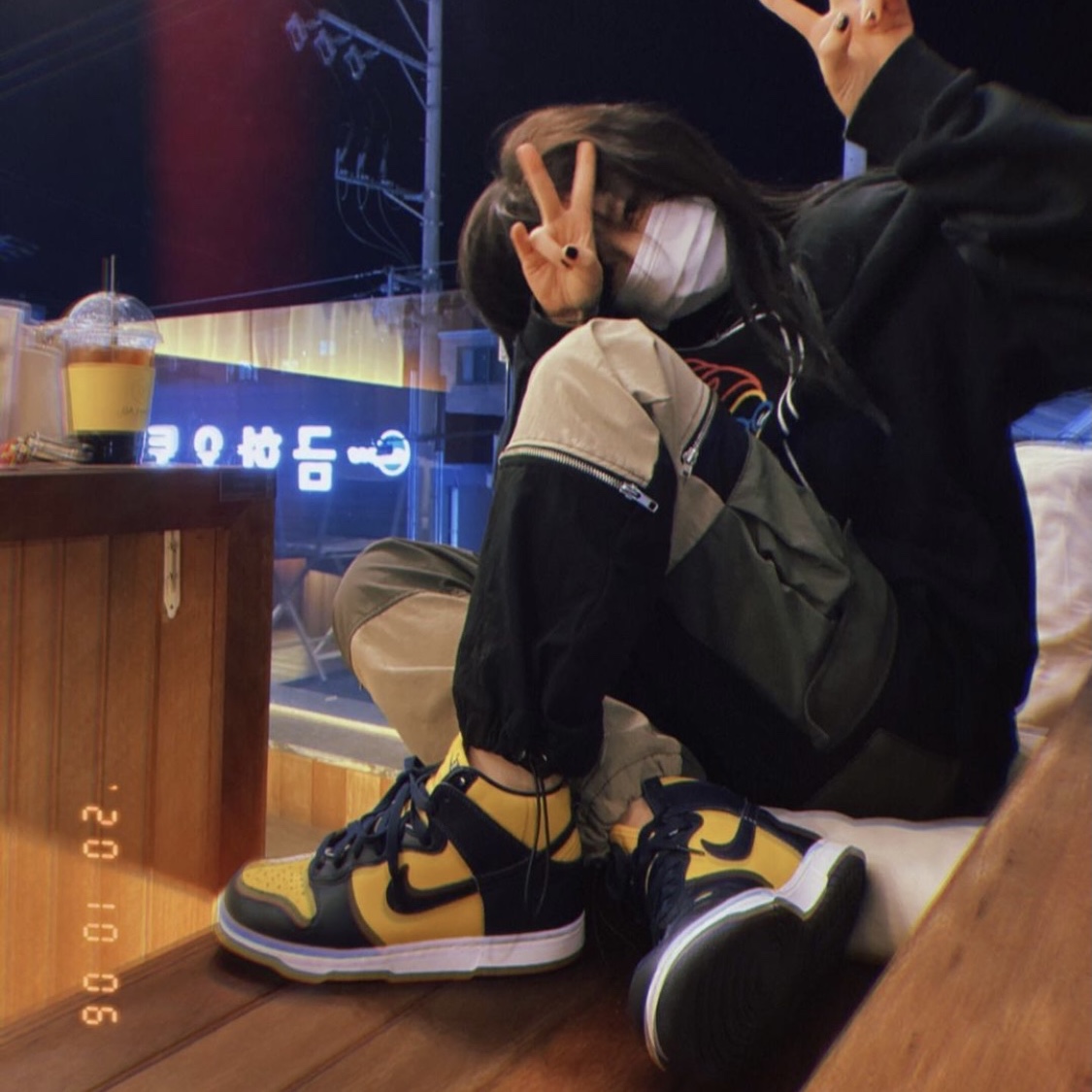 Nike Dunk High SP Maize & Blue 착용 스타일 - 1