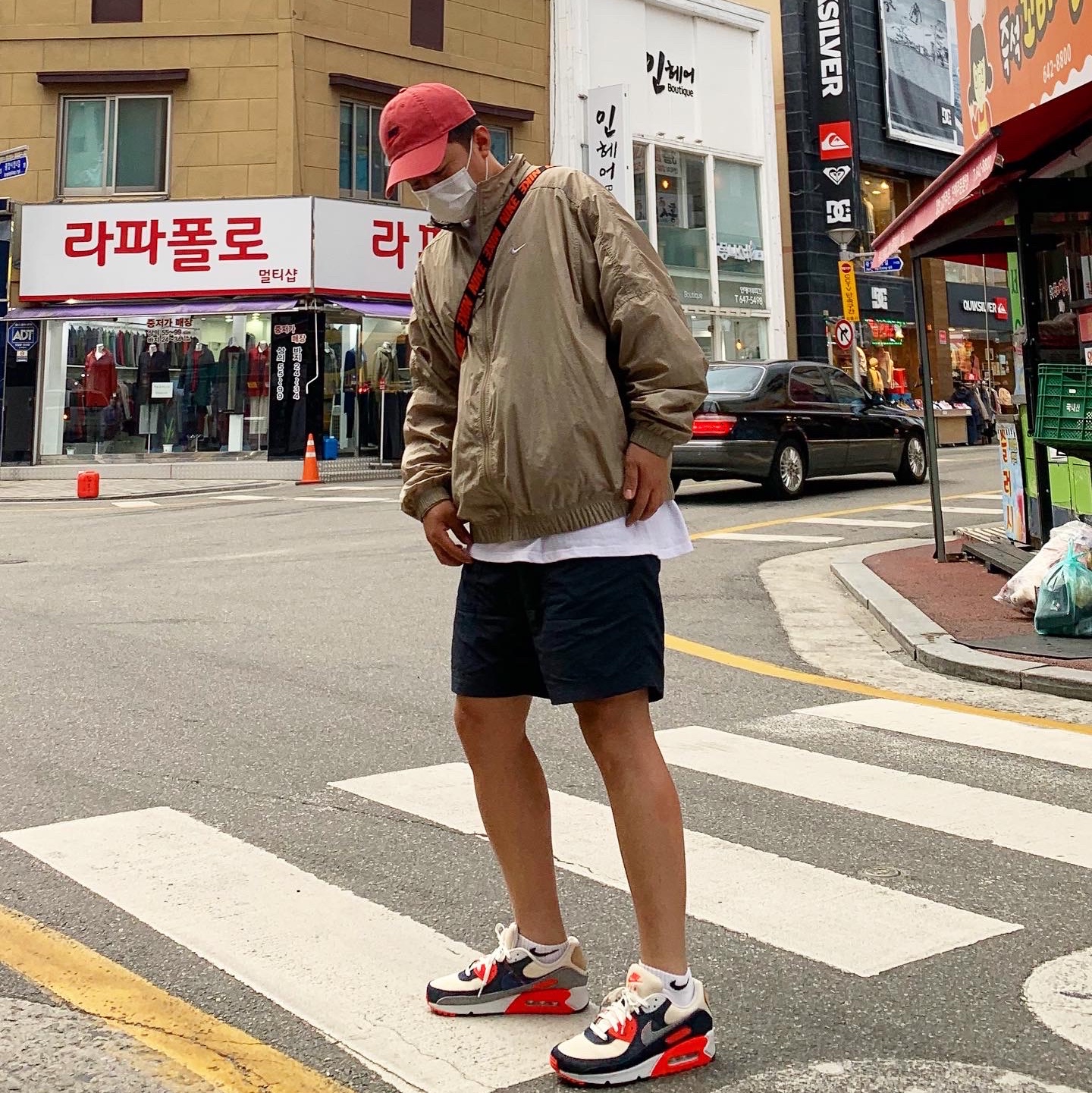 Nike x Denham Air Max 90 Infrared 착용 스타일