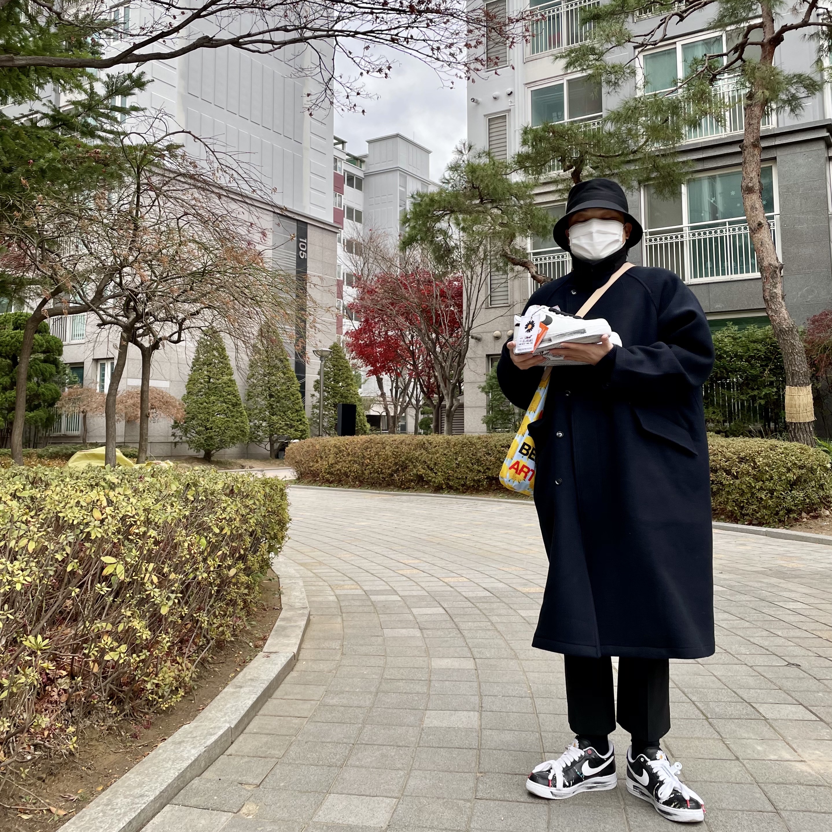 Nike x Peaceminusone Air Force 1 Low Para-Noise 2.0, Nike x Peaceminusone Air Force 1 Low Para-Noise 착용 스타일