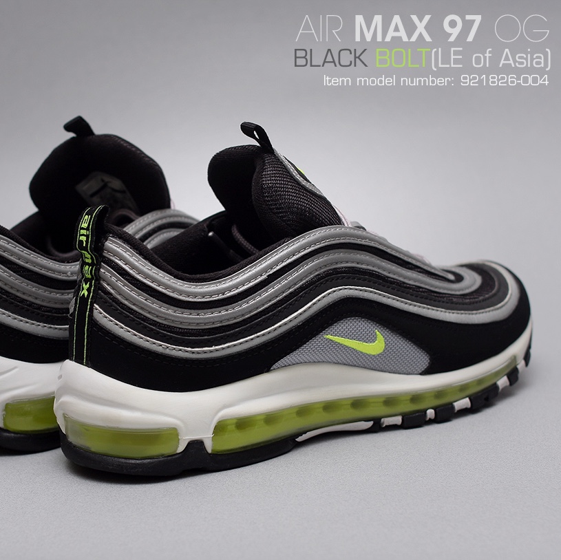 Nike Air Max 97 OG Black Volt Asia 착용 스타일 - 5