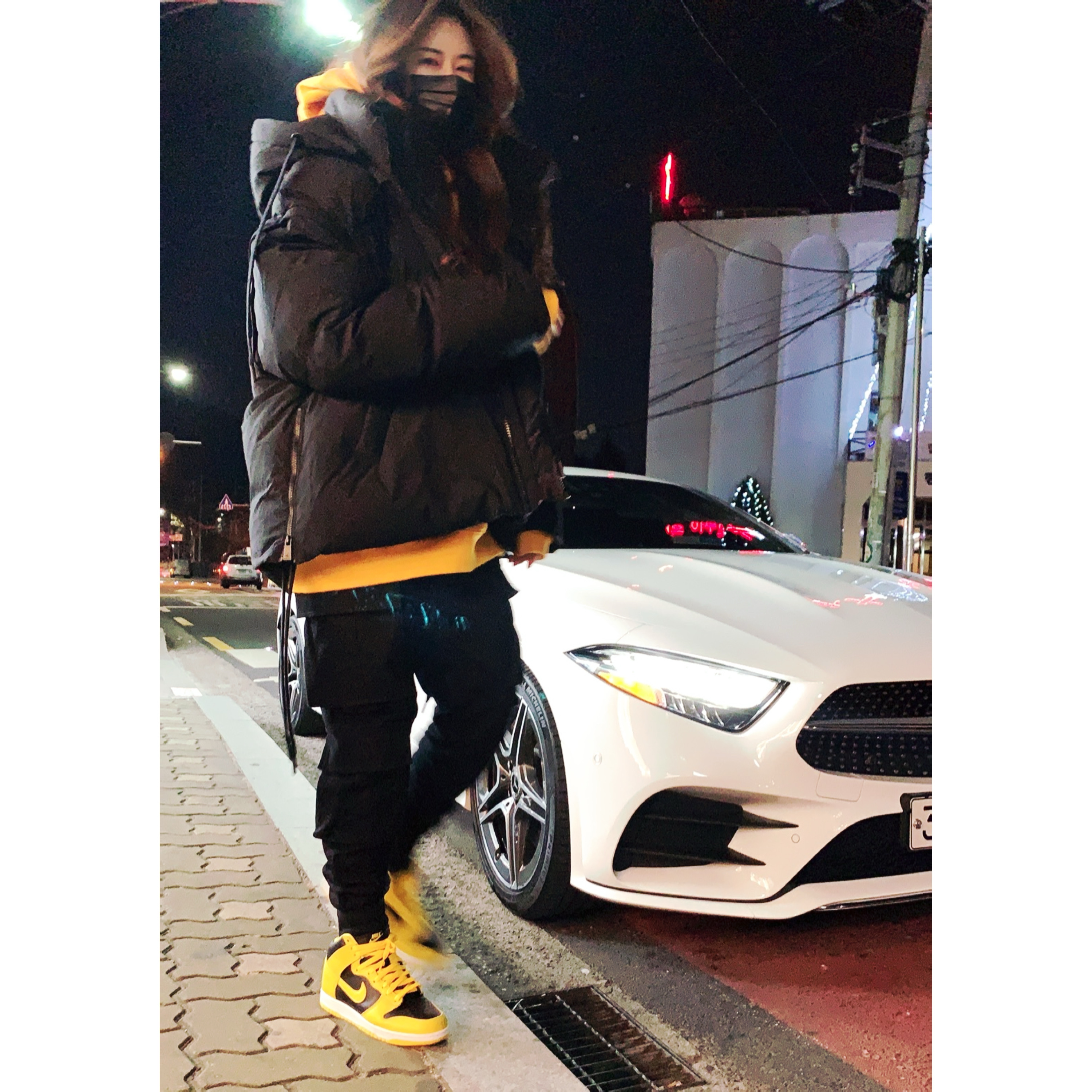 Nike Dunk High SP Varsity Maize 착용 스타일