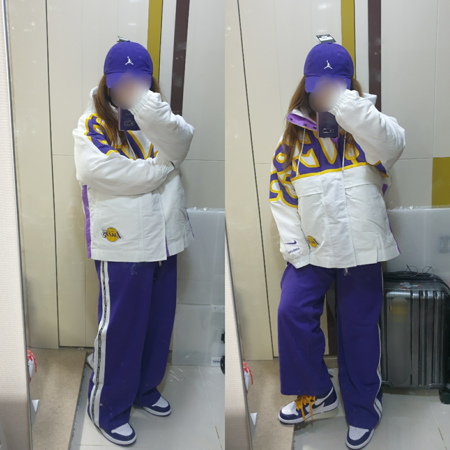 (W) Nike x Ambush NBA Collection Lakers Jacket - Asia 착용 스타일