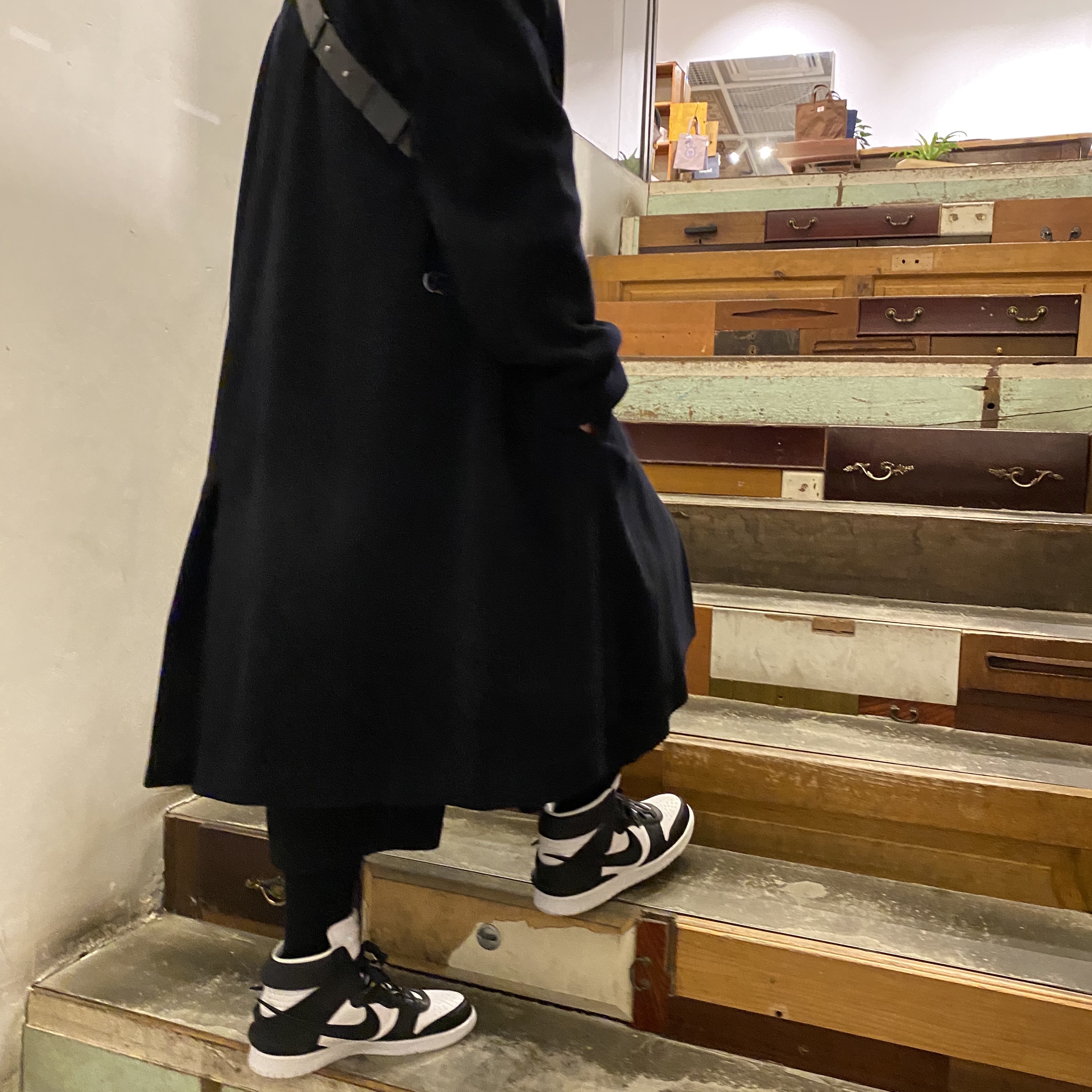 Nike x Ambush Dunk High Black 착용 스타일 - 4