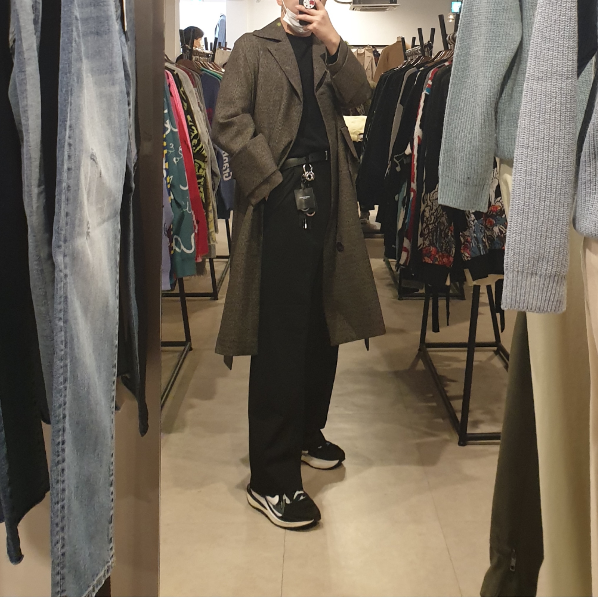 Nike x Sacai VaporWaffle Black White 착용 스타일