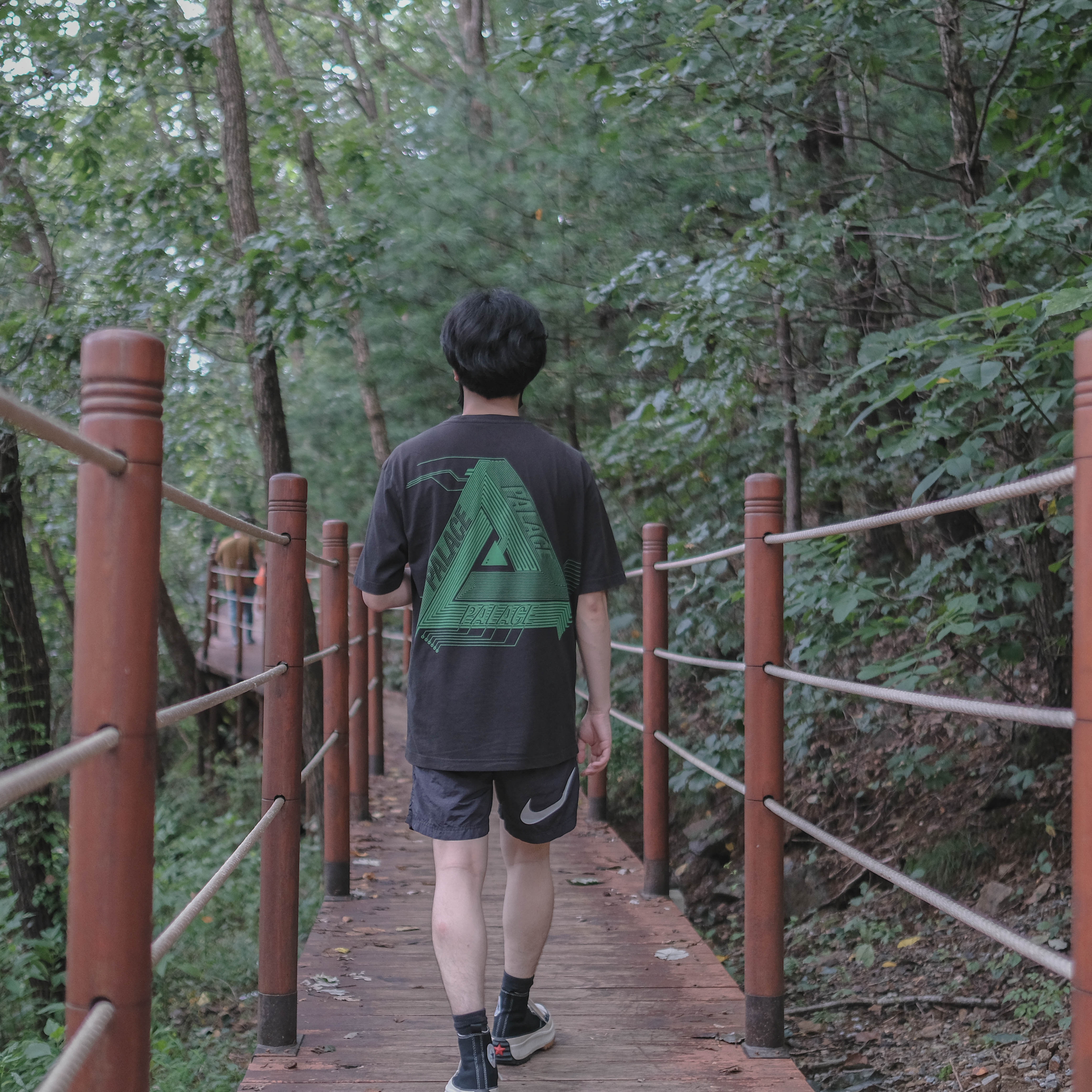 Converse x JW Anderson Run Star Hike Hi Black 착용 스타일