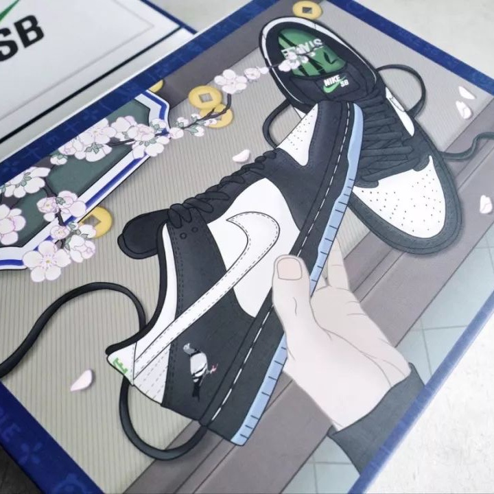 Nike x Staple SB Dunk Low Panda Pigeon 착용 스타일 - 2