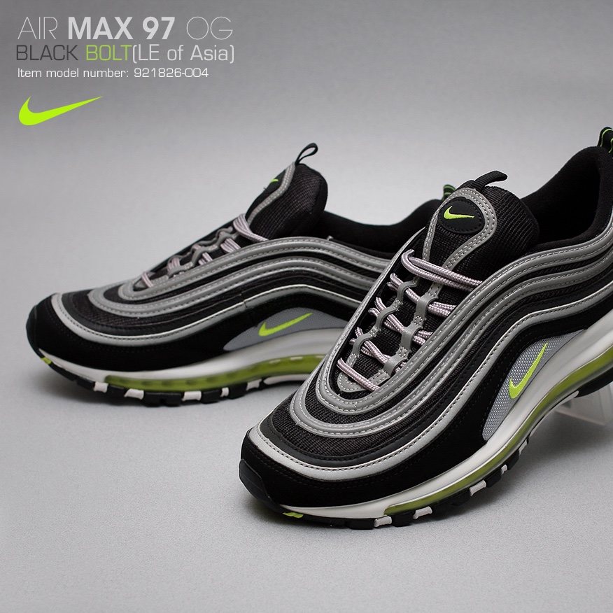 Nike Air Max 97 OG Black Volt Asia 착용 스타일 - 3