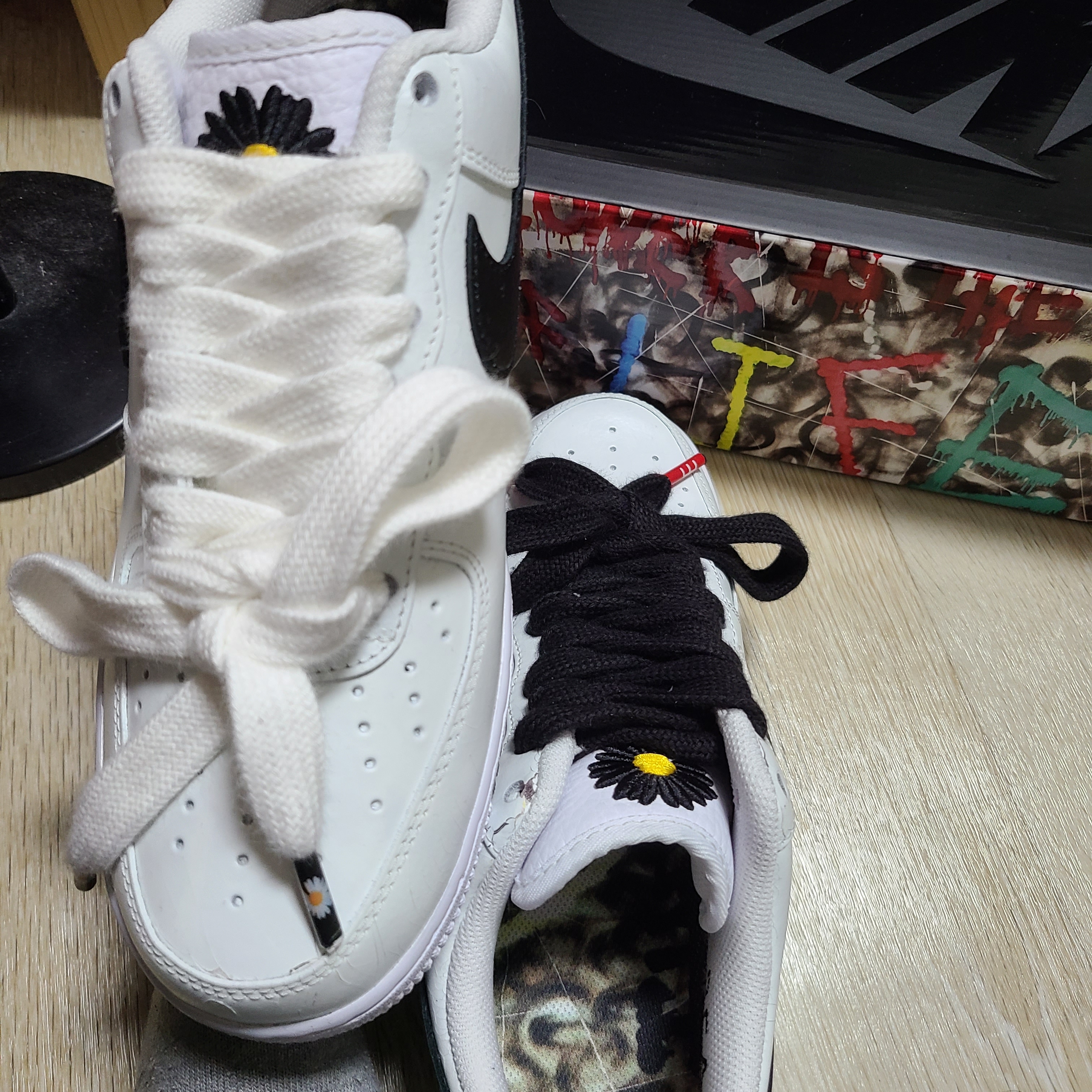 Nike x Peaceminusone Air Force 1 Low Para-Noise 2.0 착용 스타일