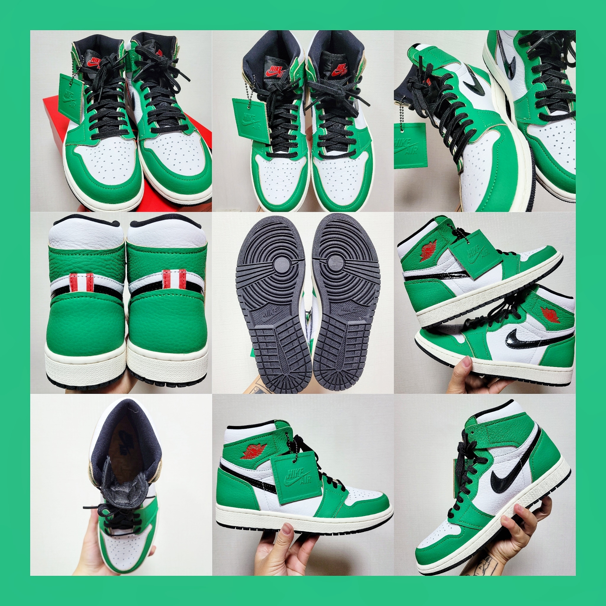 (W) Jordan 1 Retro High OG Lucky Green 착용 스타일