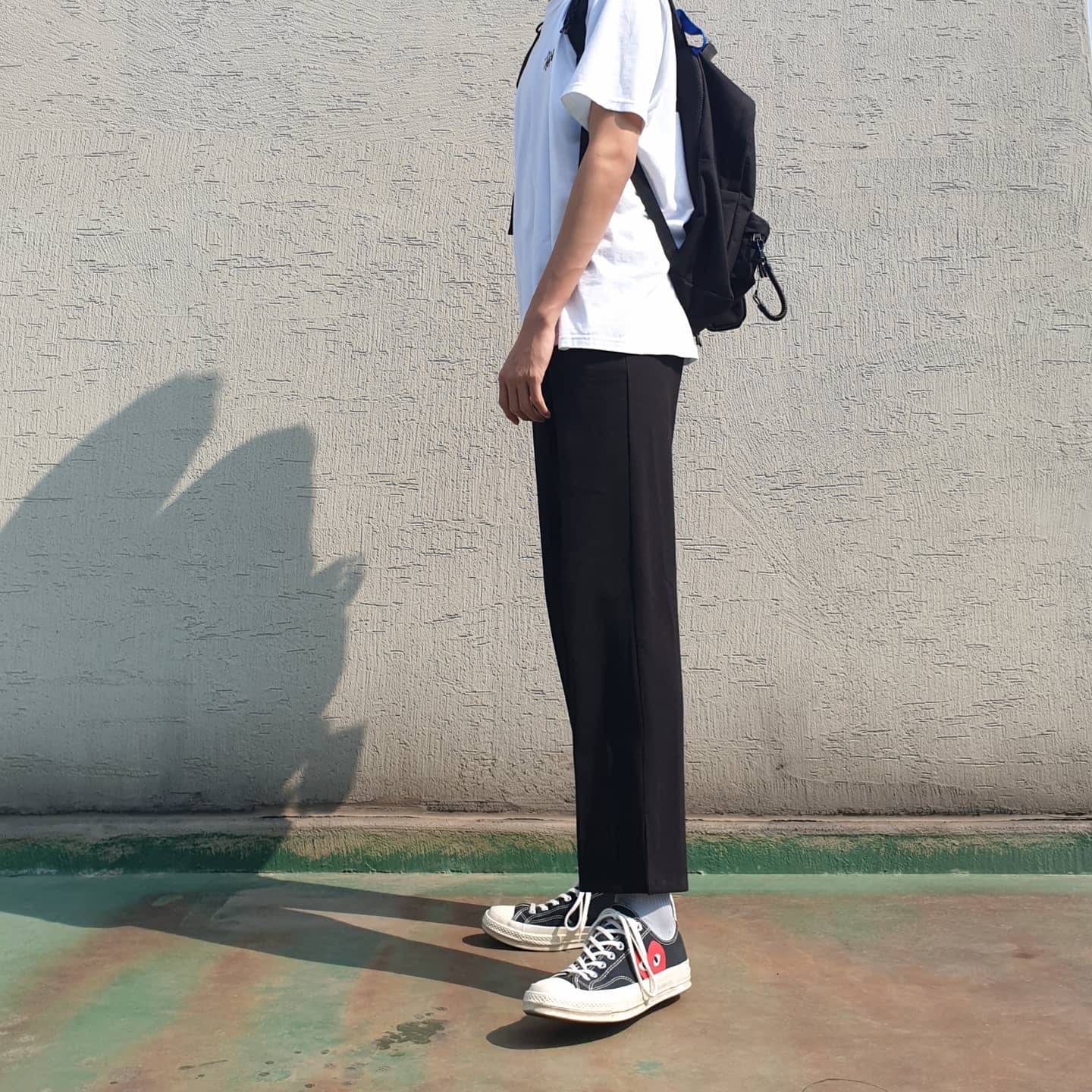 Converse x Play Comme des Garcons Chuck 70 Ox Black 착용 스타일