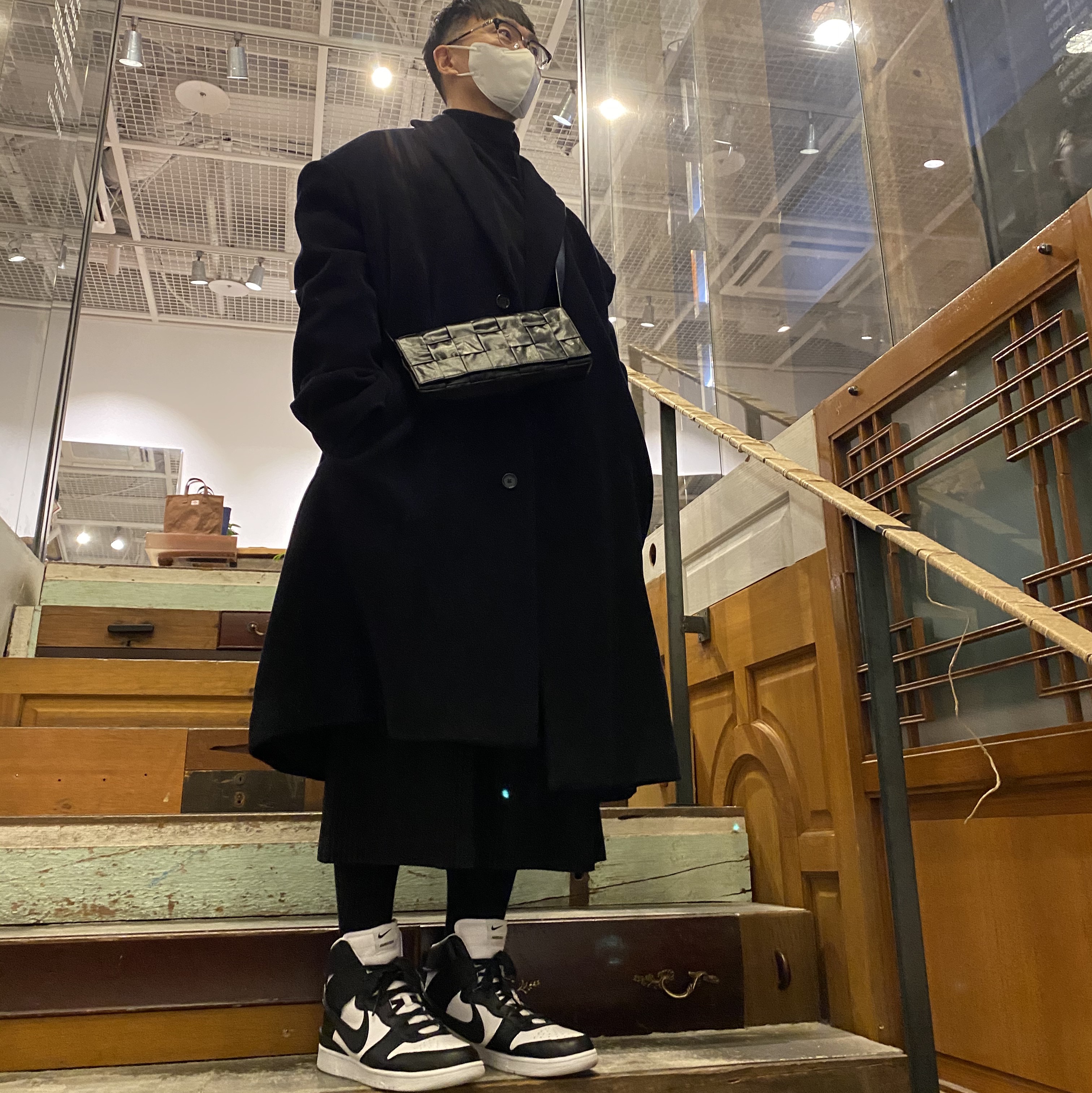 Nike x Ambush Dunk High Black 착용 스타일 - 1