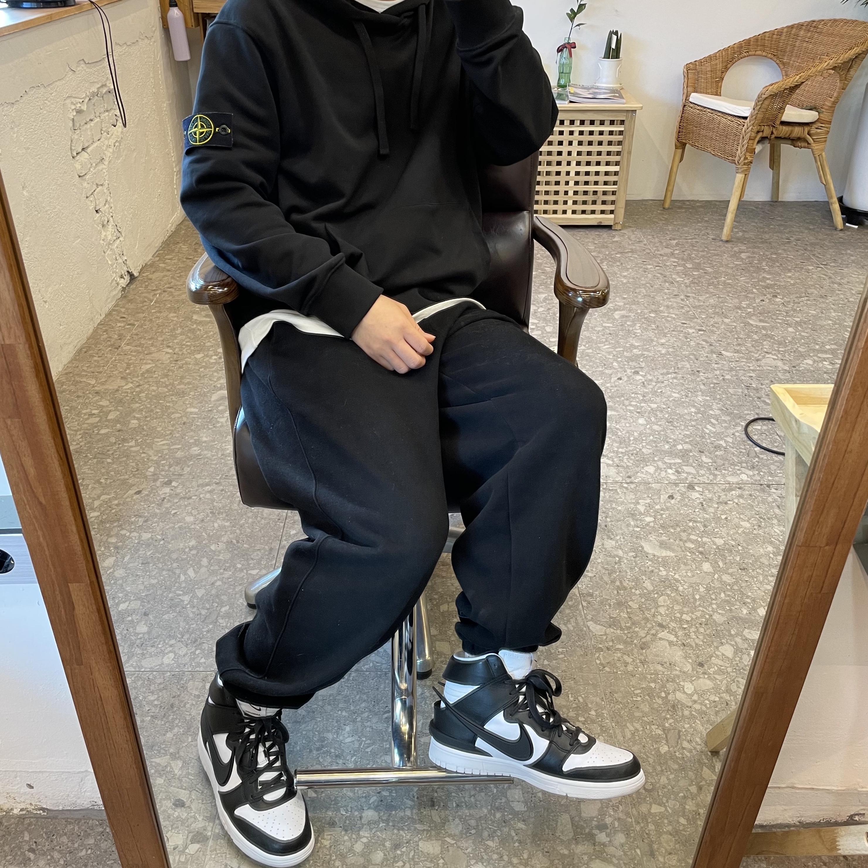 Nike x Ambush Dunk High Black 착용 스타일