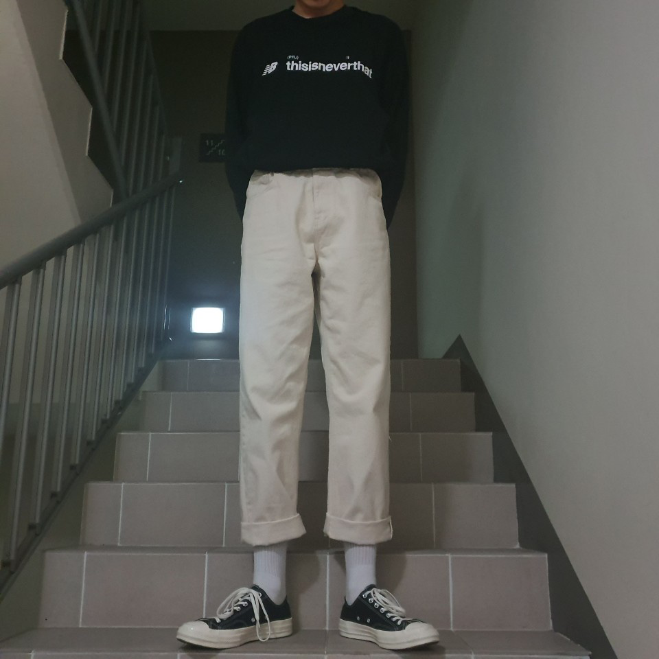 Converse x Play Comme des Garcons Chuck 70 Ox Black 착용 스타일
