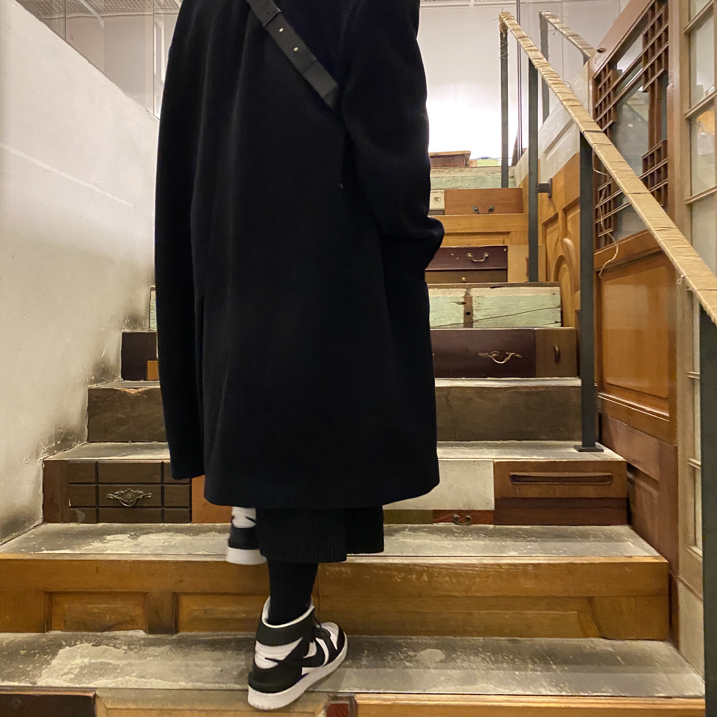 Nike x Ambush Dunk High Black 착용 스타일 - 2
