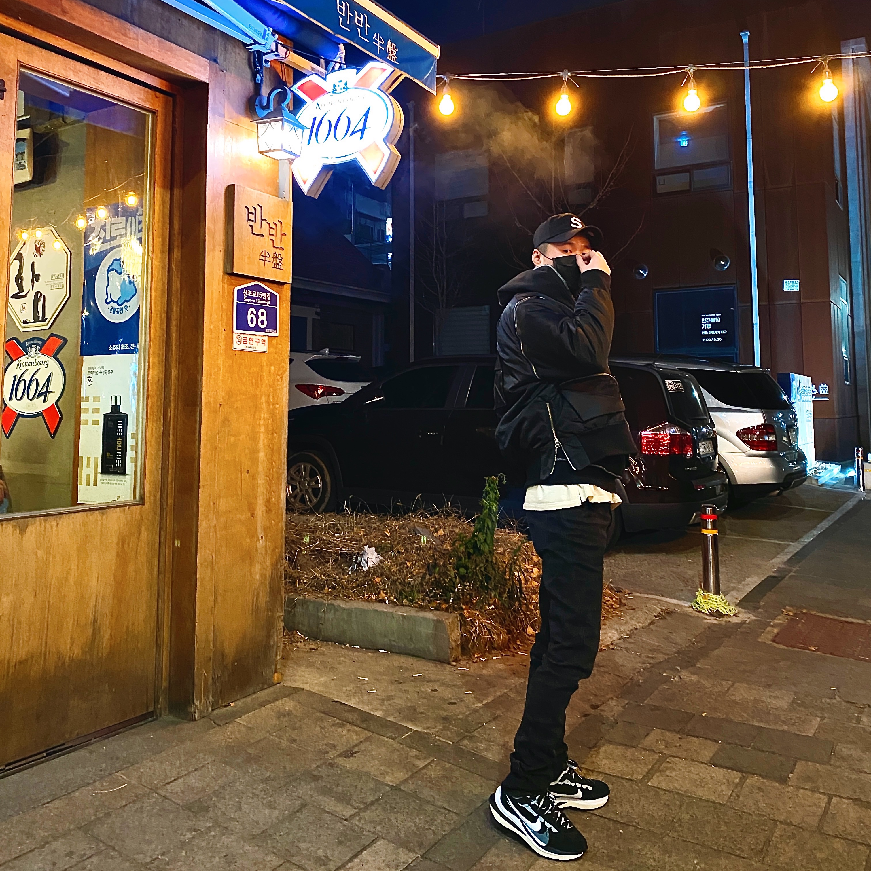 Nike x Sacai VaporWaffle Black White 착용 스타일