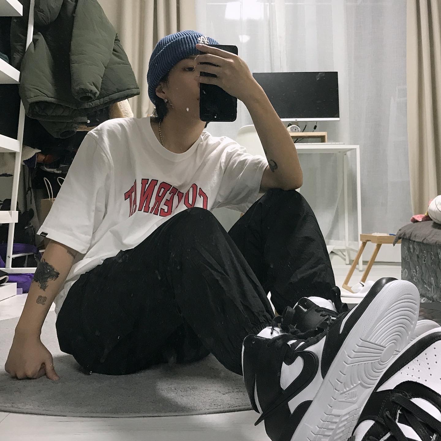 Nike x Ambush Dunk High Black 착용 스타일