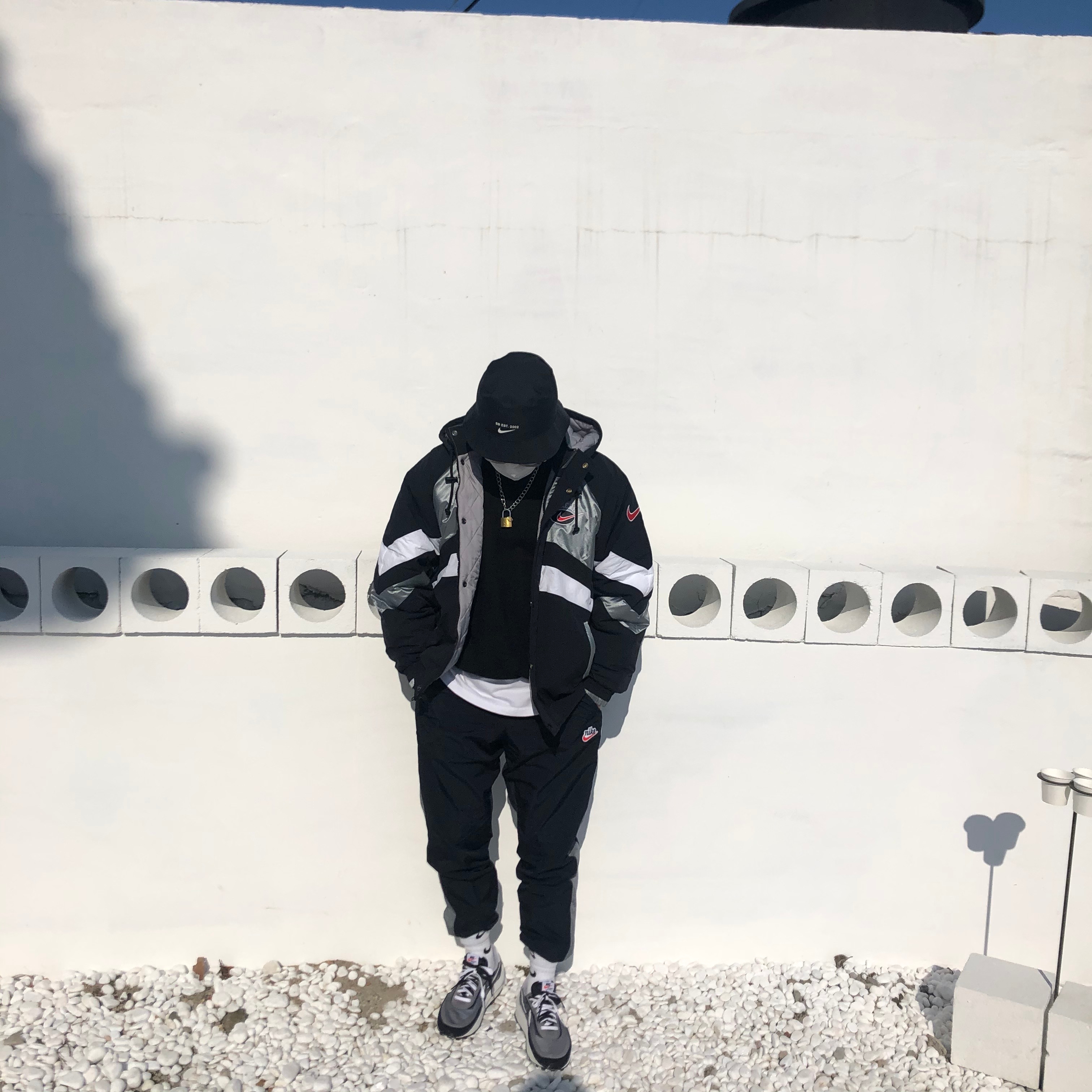 Nike x Sacai LDWaffle Black 착용 스타일