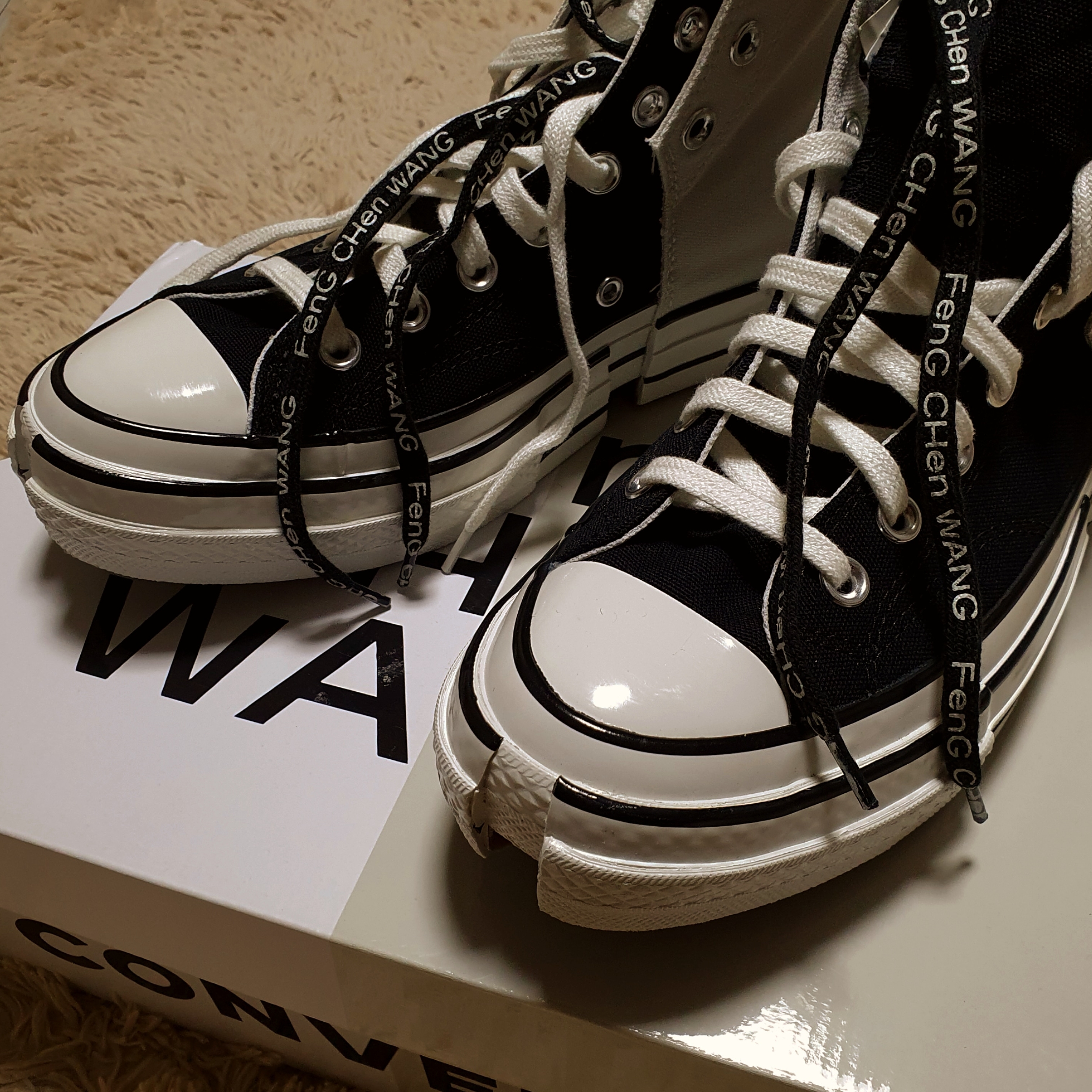 Converse x Feng Chen Wang Chuck 70 2-in-1 Natural Ivory Black 착용 스타일