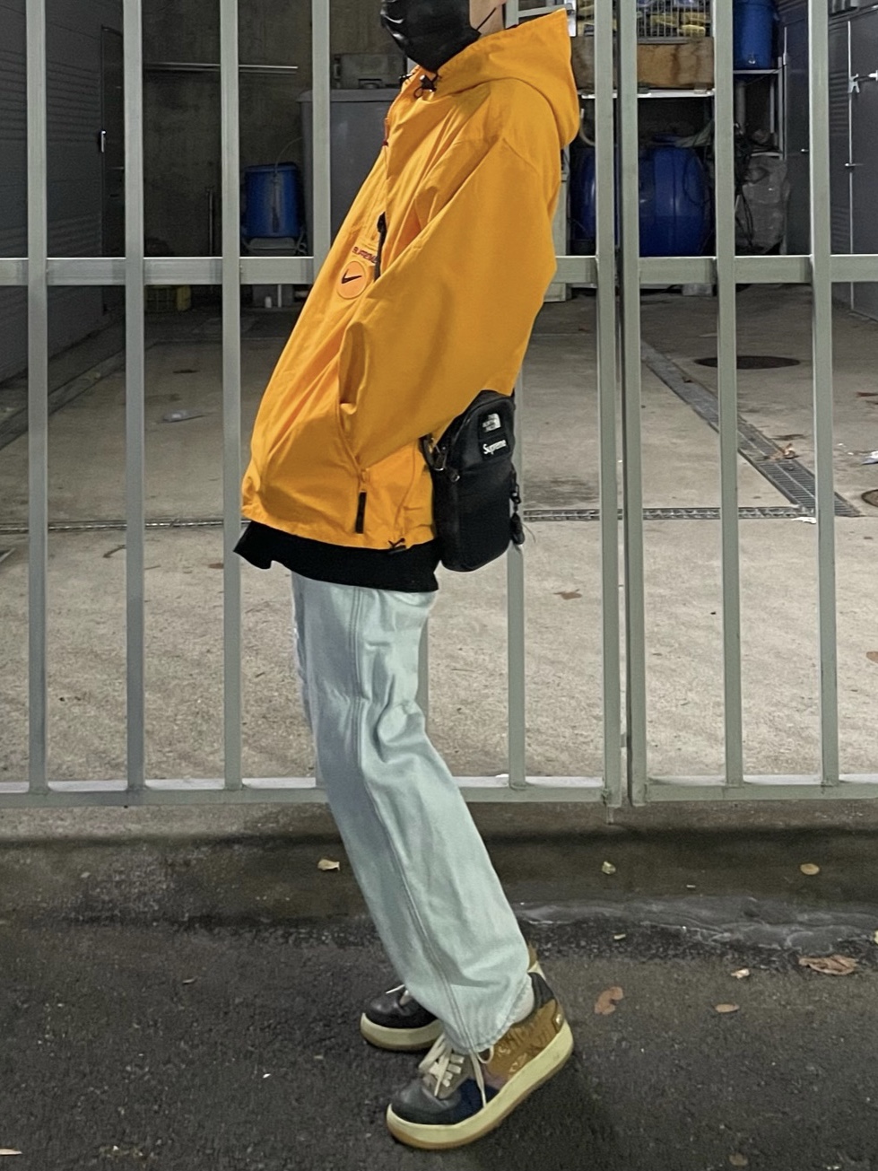Nike x Travis Scott Air Force 1 Low Cactus Jack, Supreme x Nike Jewel Reversible Ripstop Anorak Orange - 20FW 착용 스타일