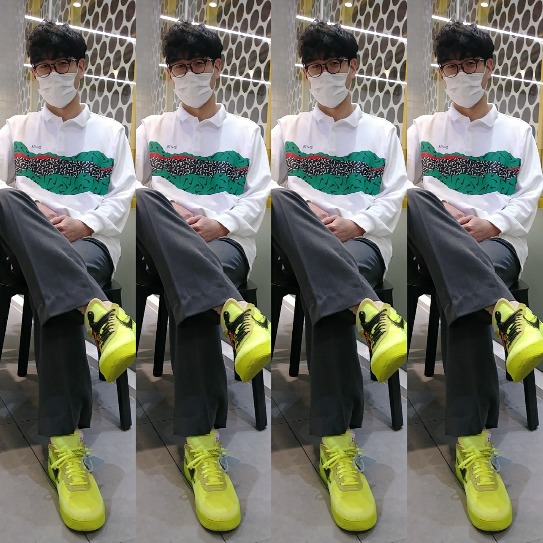 Nike x Off-White Air Force 1 Low Volt 착용 스타일