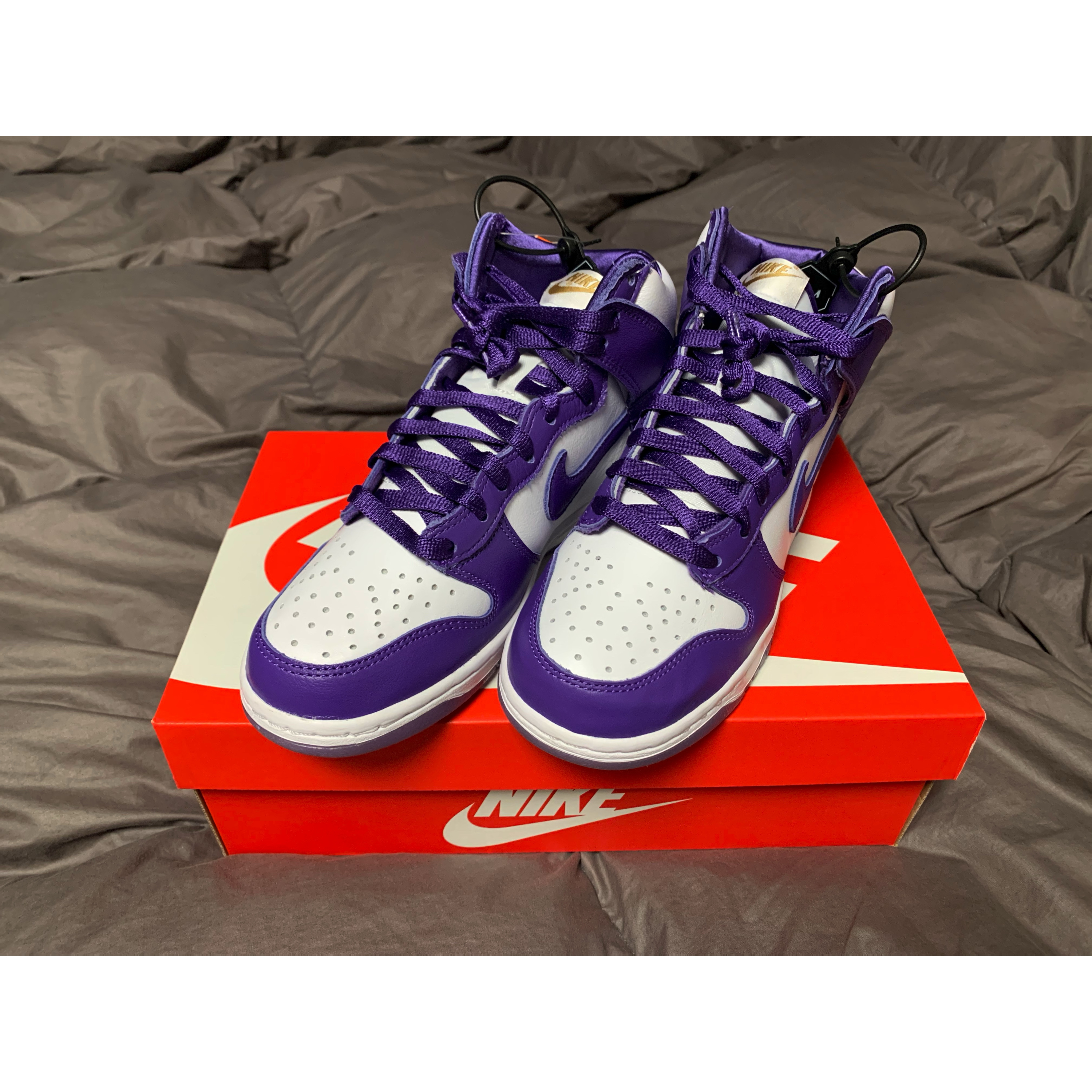 (W) Nike Dunk High SP Varsity Purple 착용 스타일 - 2