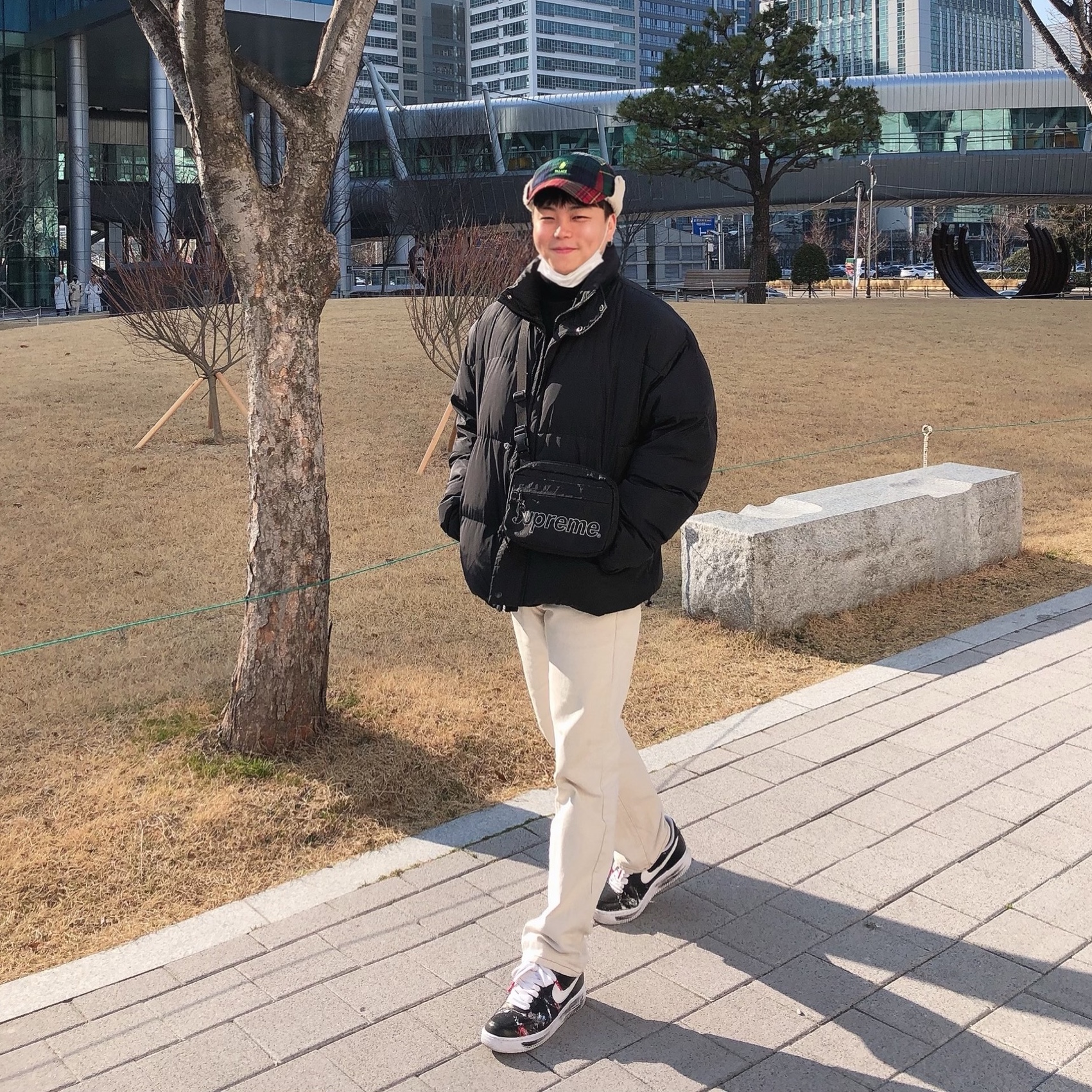 Nike x Peaceminusone Air Force 1 Low Para-Noise 착용 스타일