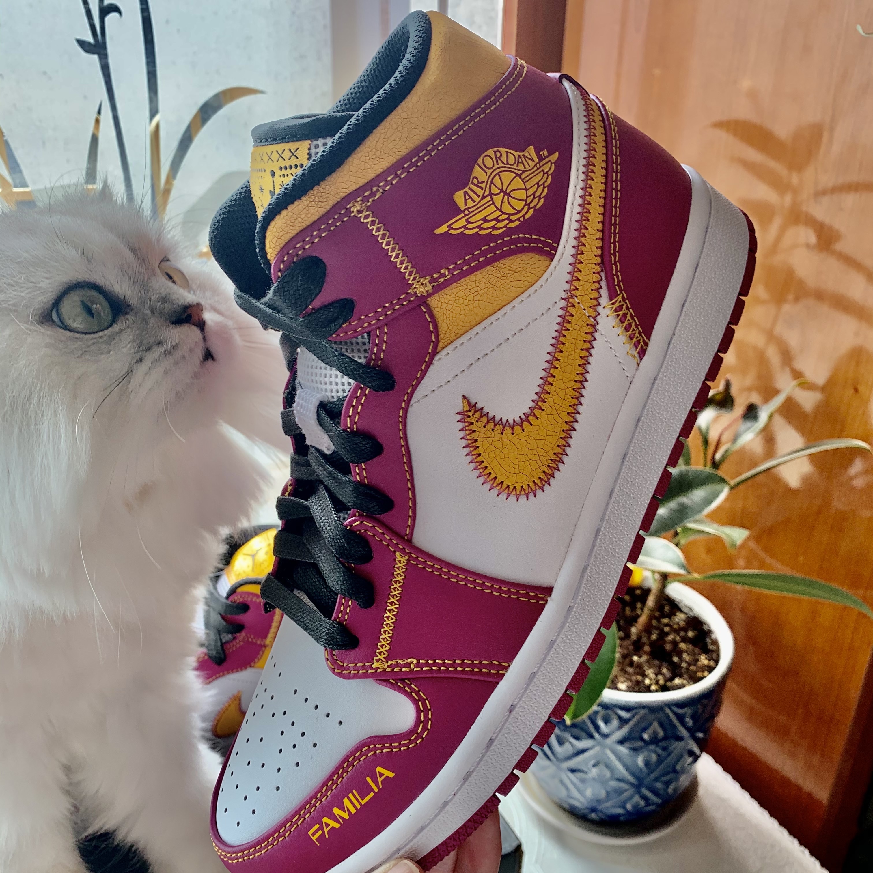Jordan 1 Mid DOD Familia 착용 스타일 - 1