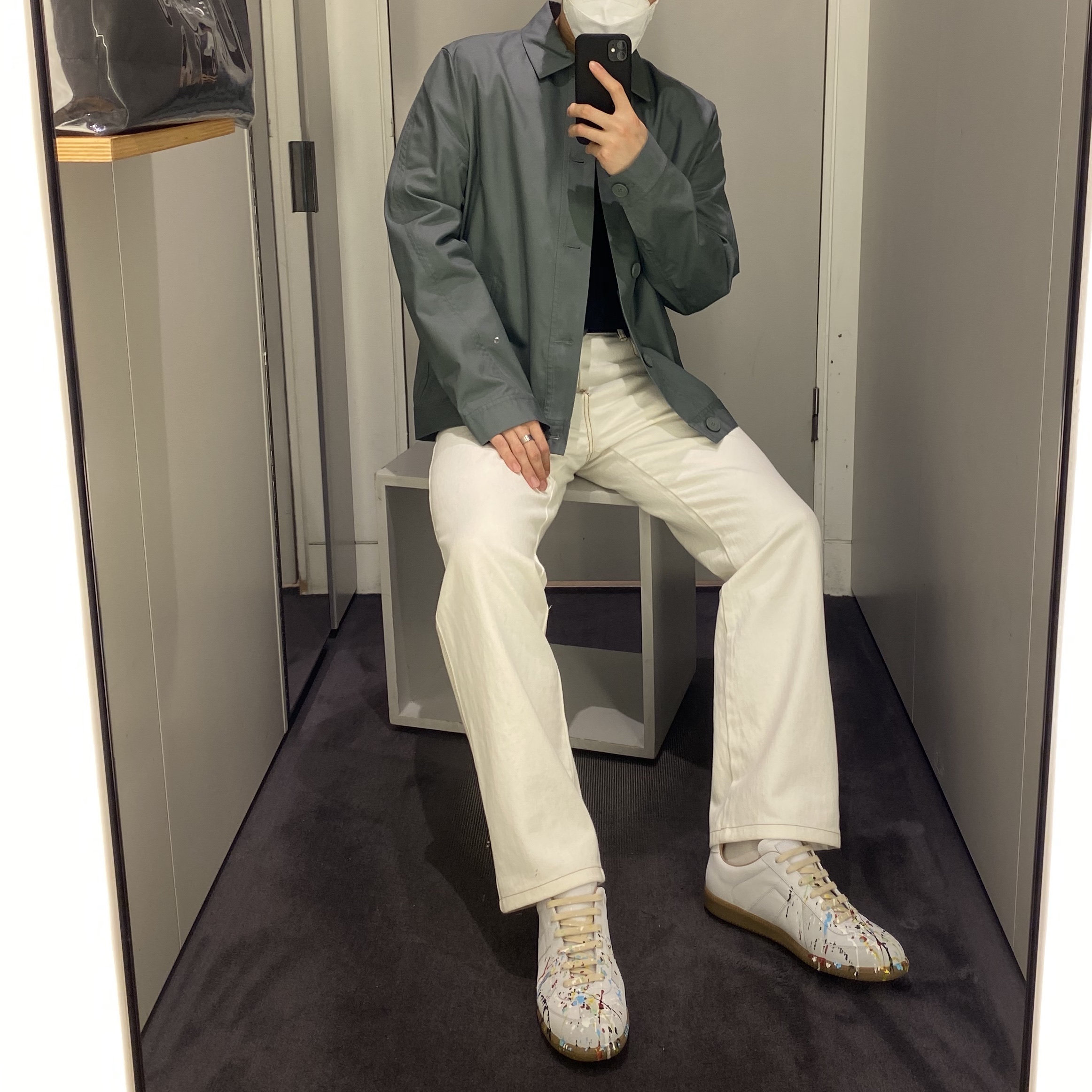 Maison Margiela Replica Paint Drop Sneakers 착용 스타일