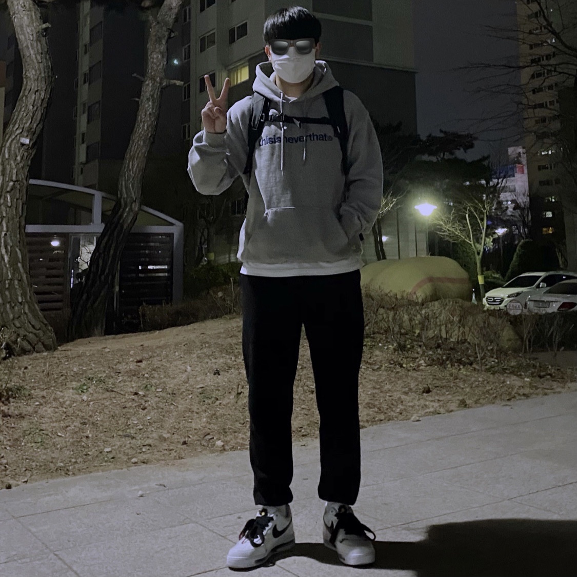 Nike x Peaceminusone Air Force 1 Low Para-Noise 2.0 착용 스타일