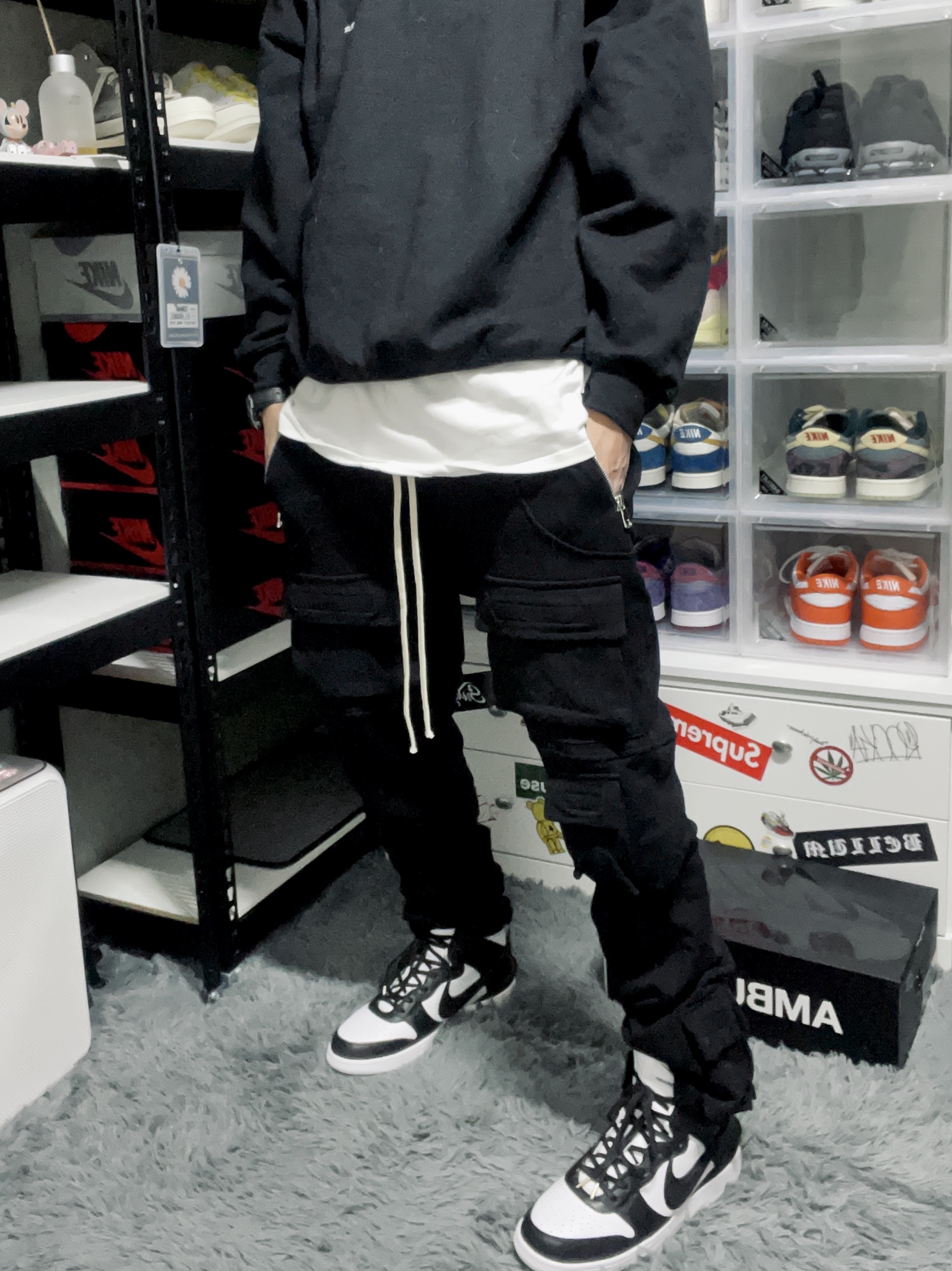 Nike x Ambush Dunk High Black 착용 스타일