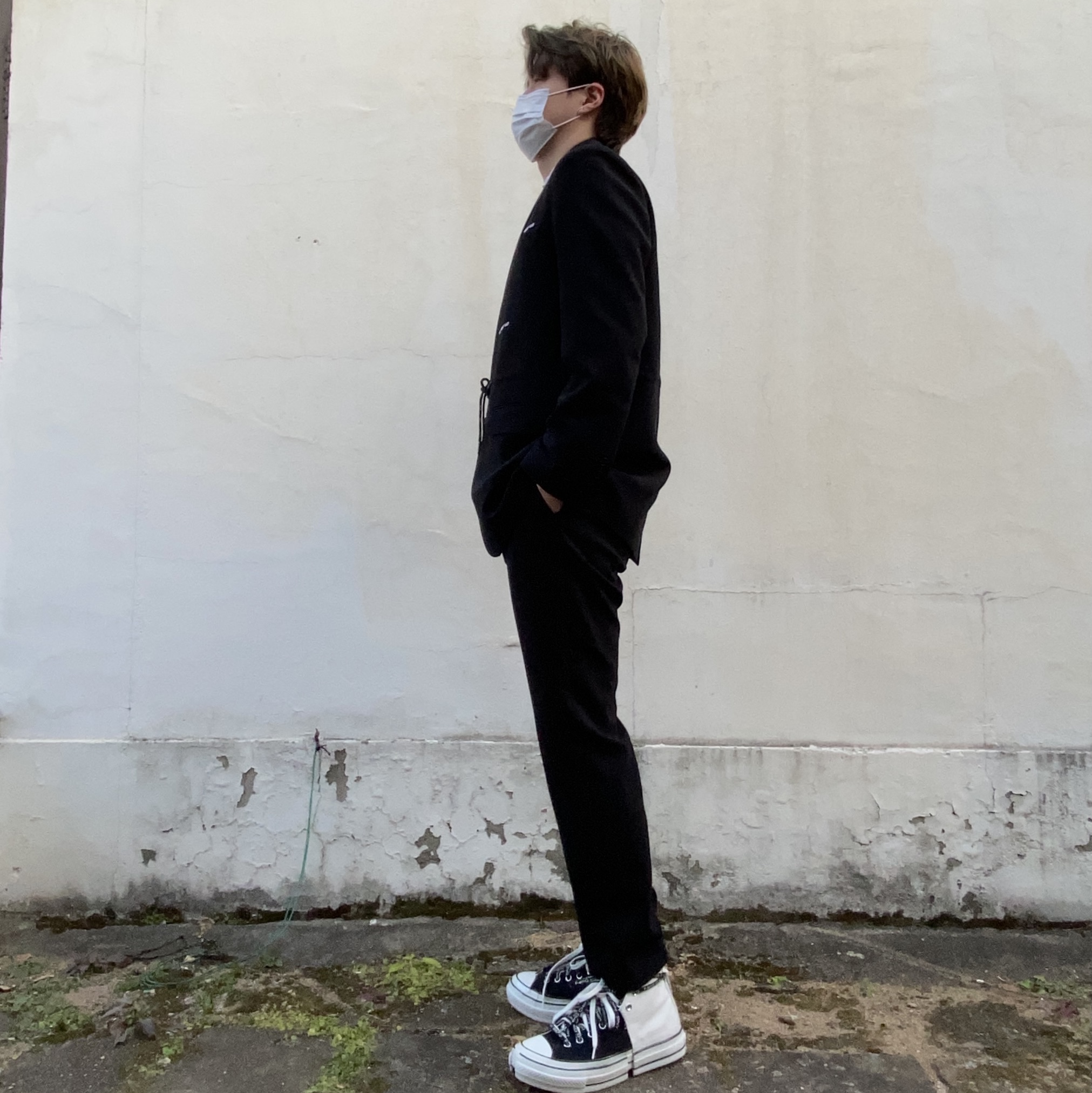 Converse x Feng Chen Wang Chuck 70 2-in-1 Natural Ivory Black 착용 스타일 - 3