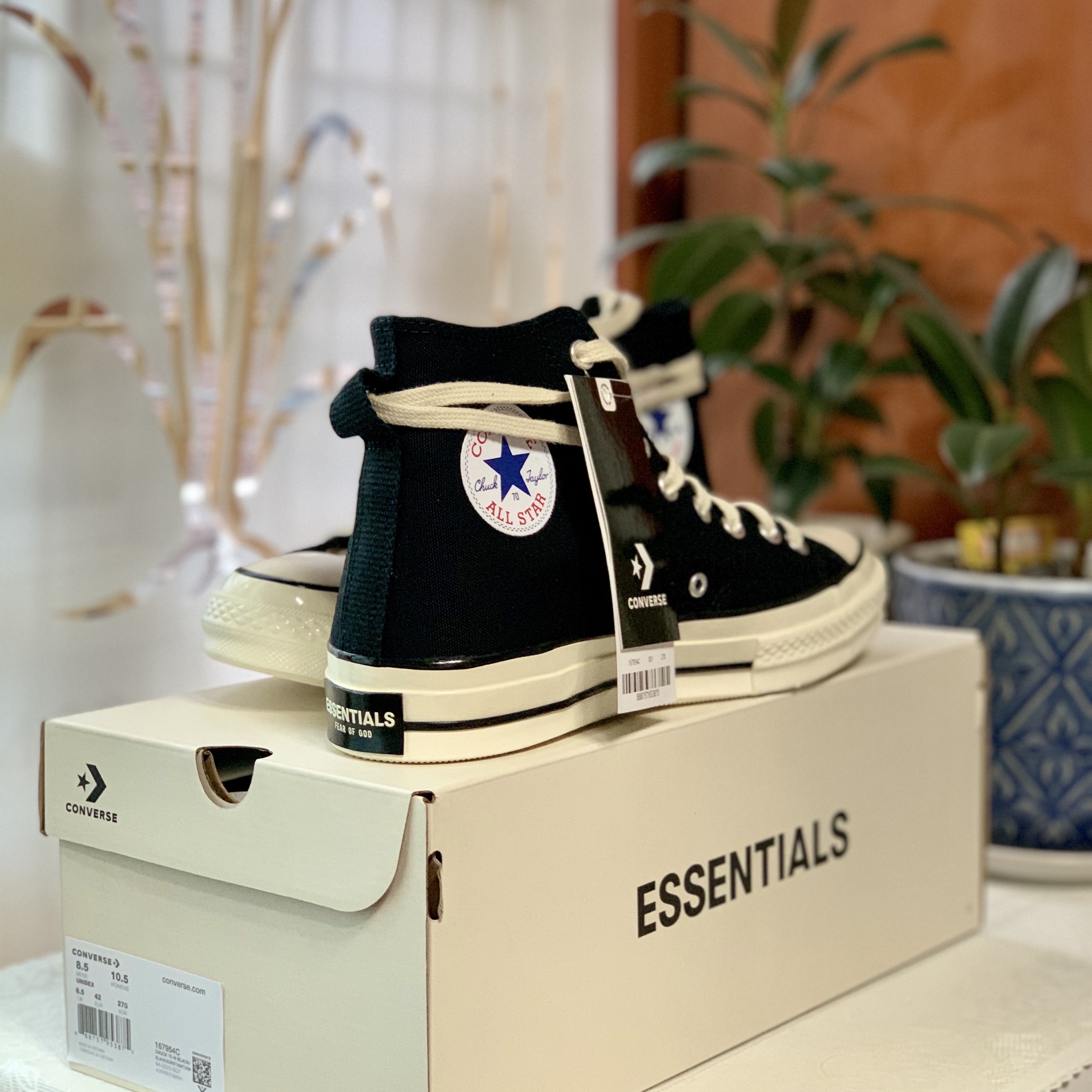 Converse x Fear of God Essentials Chuck 70 Hi Black 2020 착용 스타일 - 2