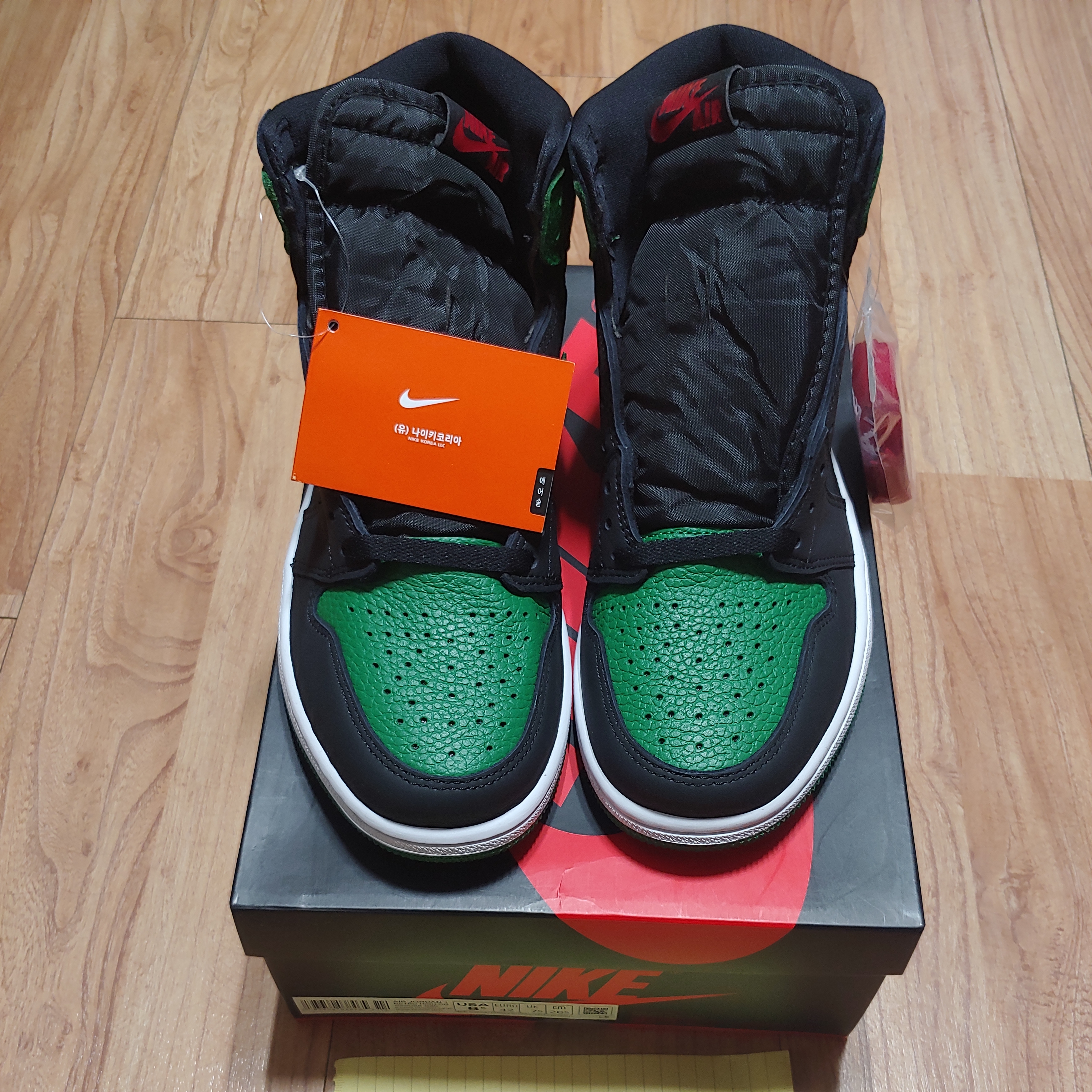 Jordan 1 Retro High OG Pine Green Black 착용 스타일 - 1