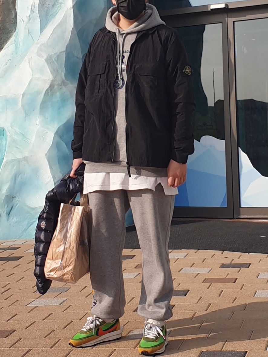 Nike x Sacai LDWaffle Green Multi 착용 스타일