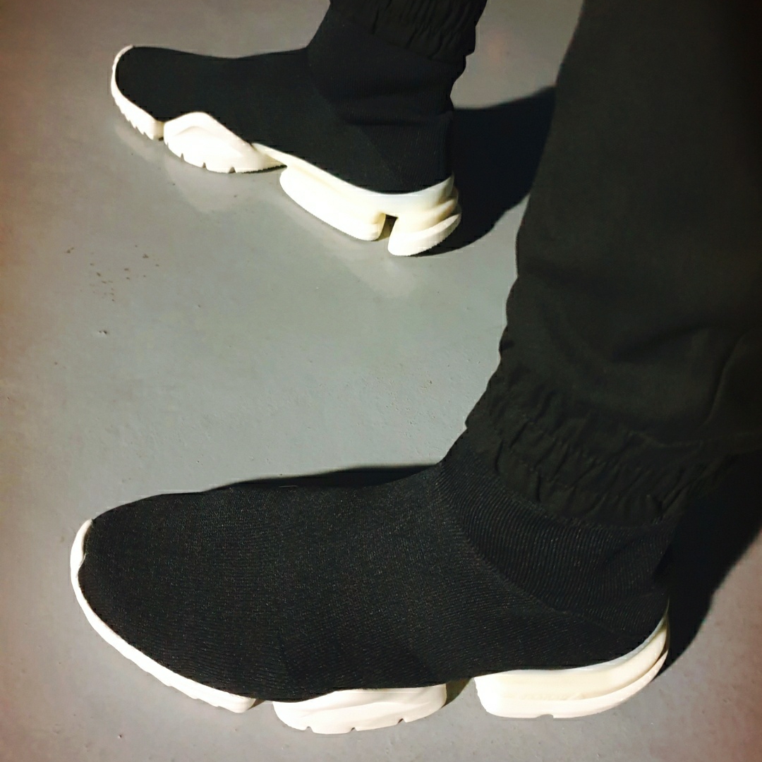 Reebok Sock Run R Print Black 착용 스타일 - 4