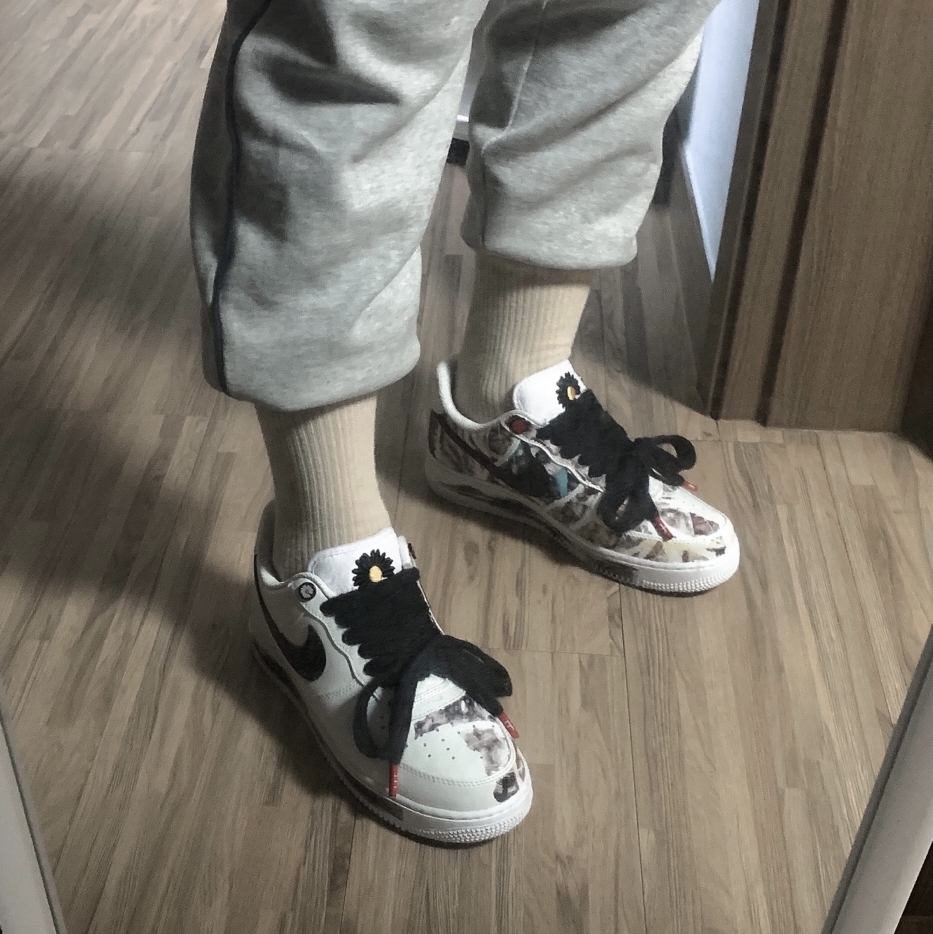 Nike x Peaceminusone Air Force 1 Low Para-Noise 2.0 착용 스타일
