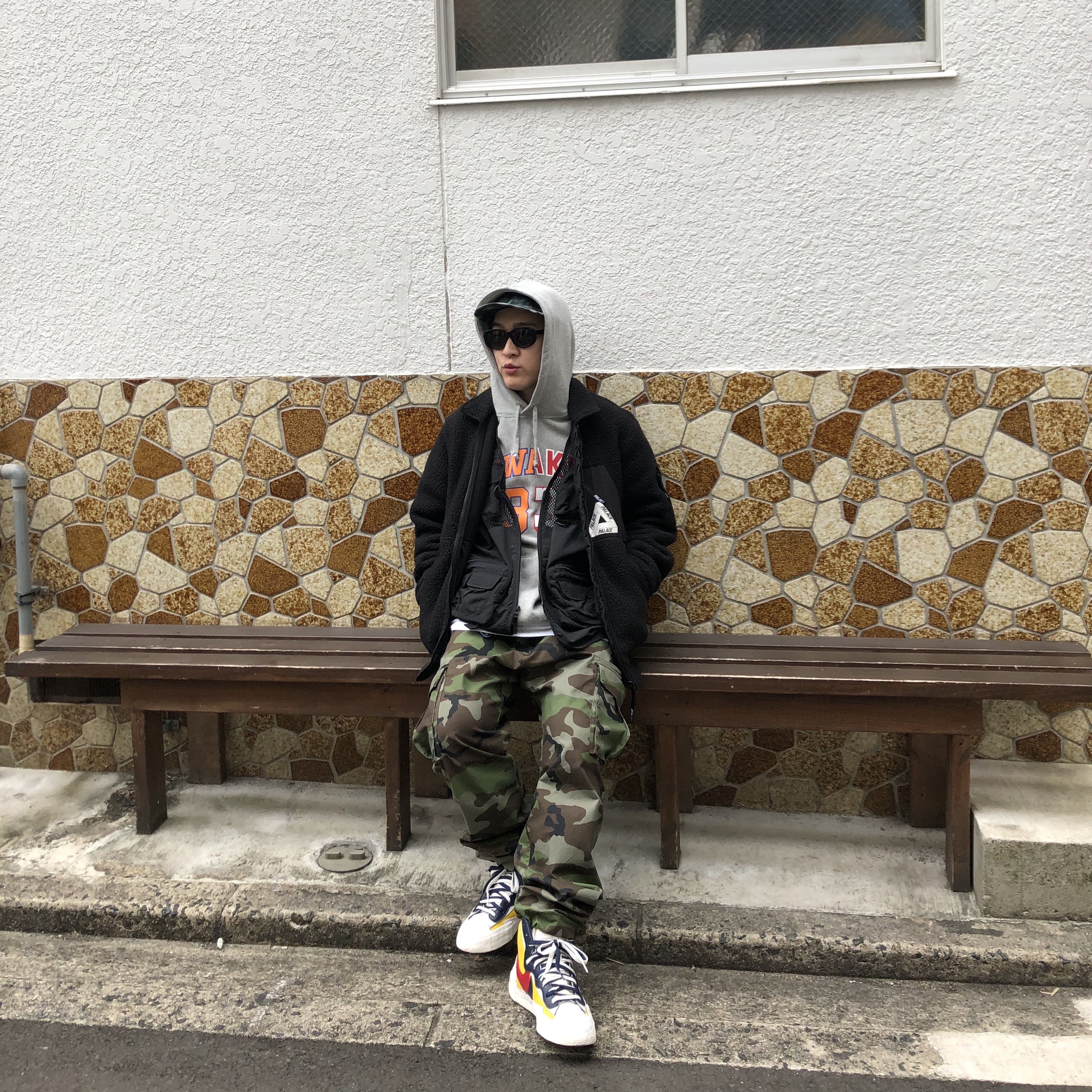 Nike x Sacai Blazer Mid Snow Beach 착용 스타일